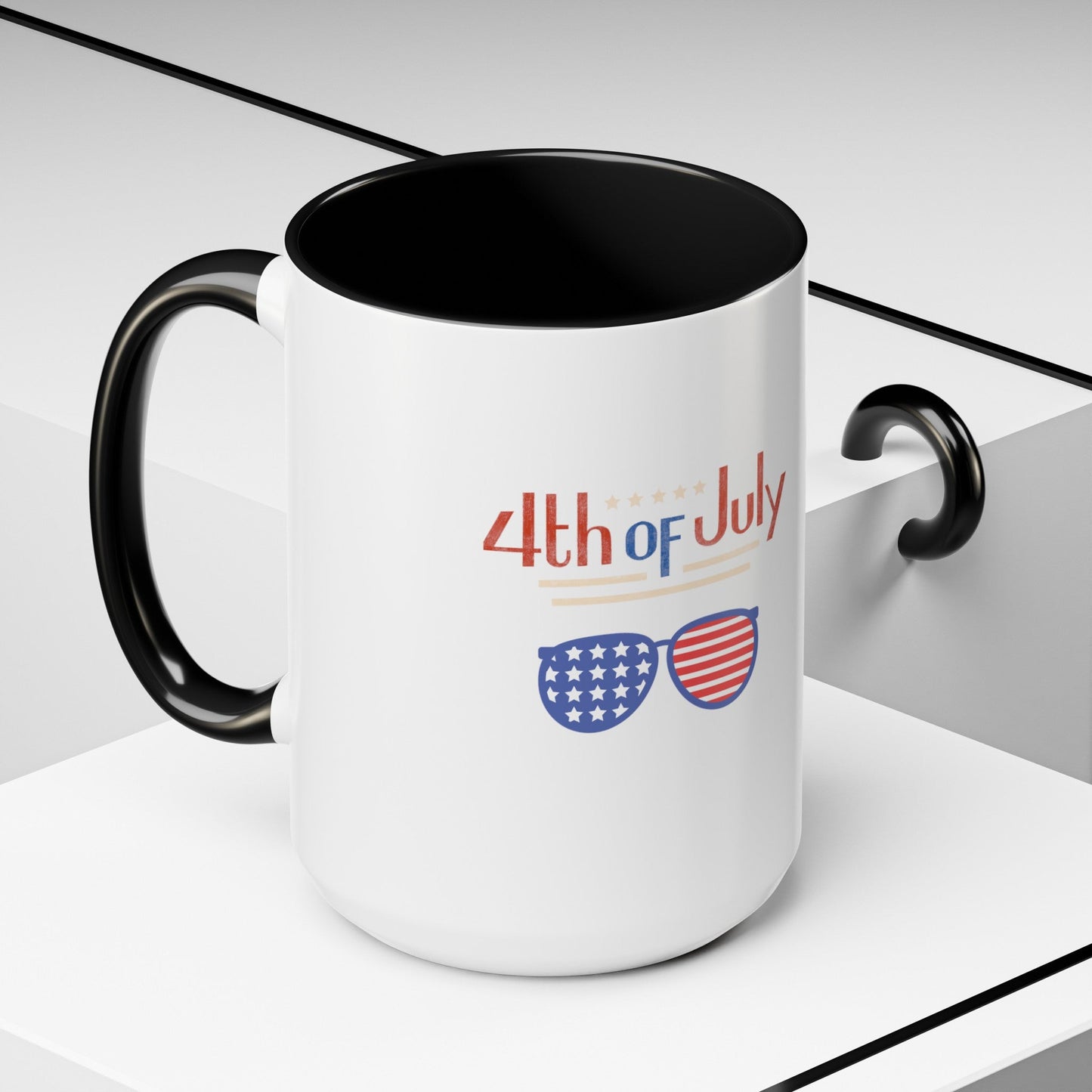 Red, White, And Blue - 4th of July - Sunnies - Coffee Mug (11, 15oz)