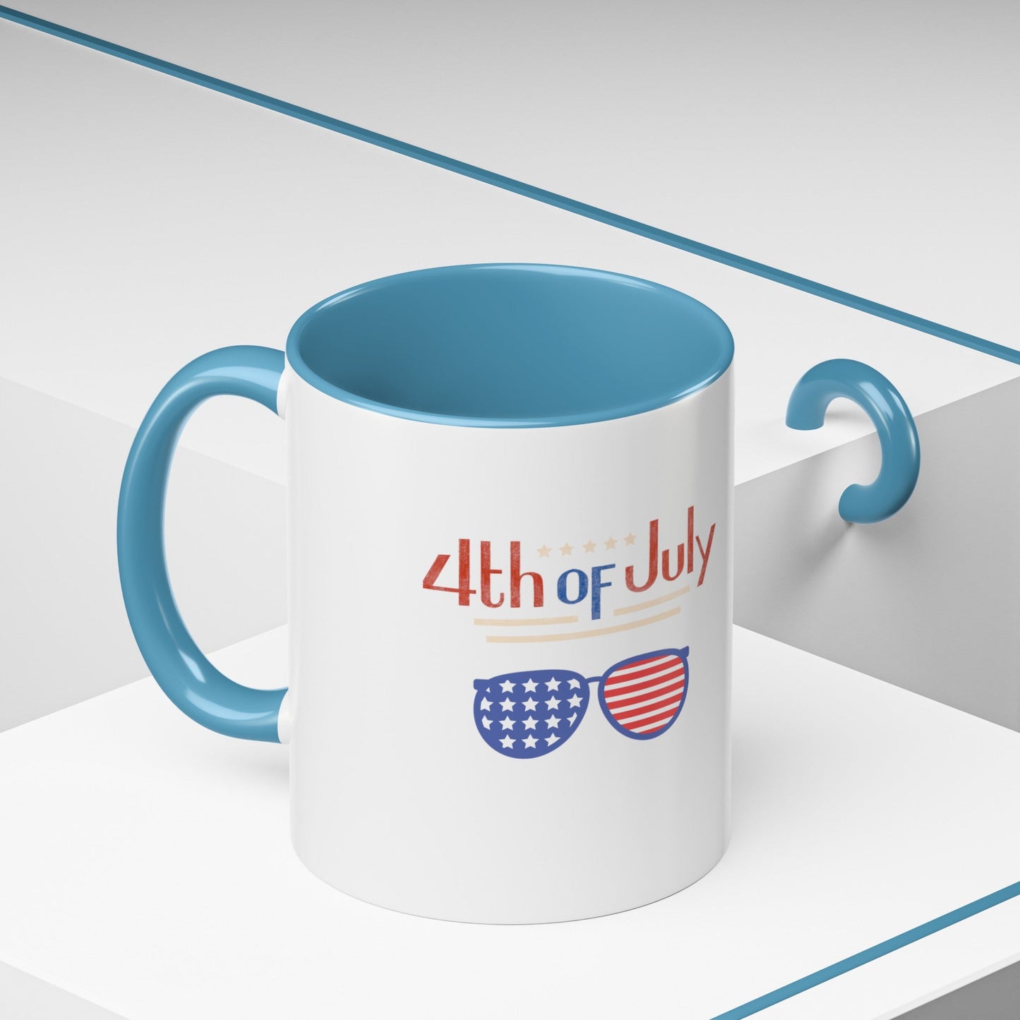 Red, White, And Blue - 4th of July - Sunnies - Coffee Mug (11, 15oz)