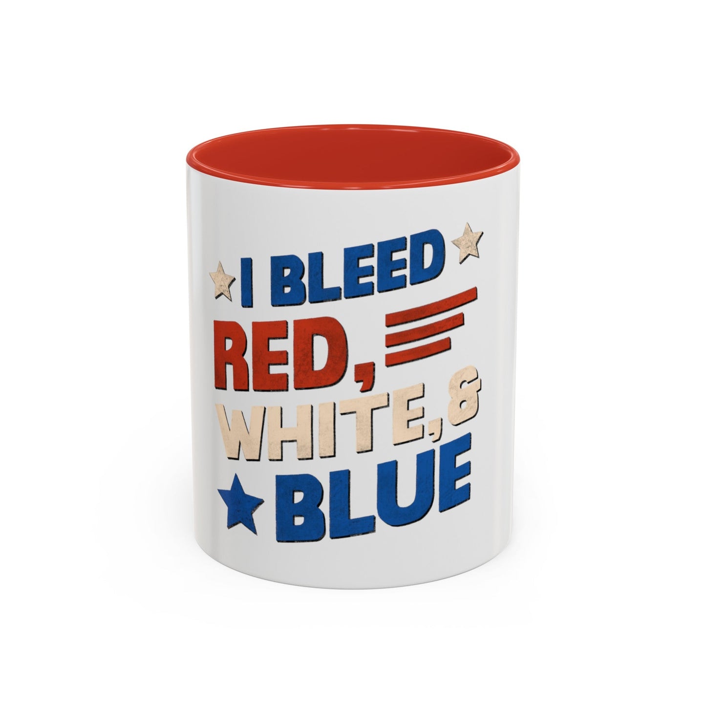 Red, White, And Blue - 4th of July - I Bleed USA - Coffee Mug (11, 15oz)