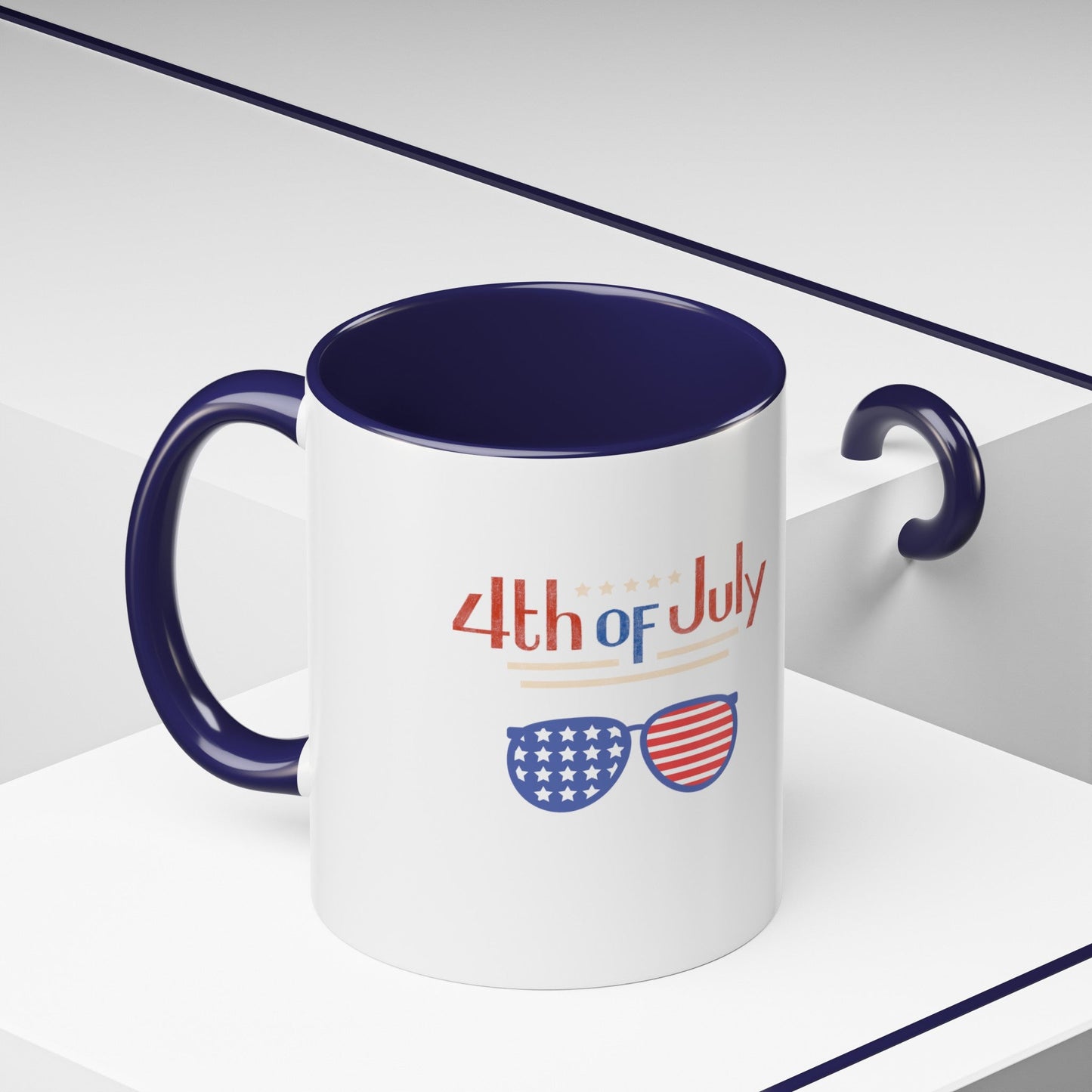 Red, White, And Blue - 4th of July - Sunnies - Coffee Mug (11, 15oz)