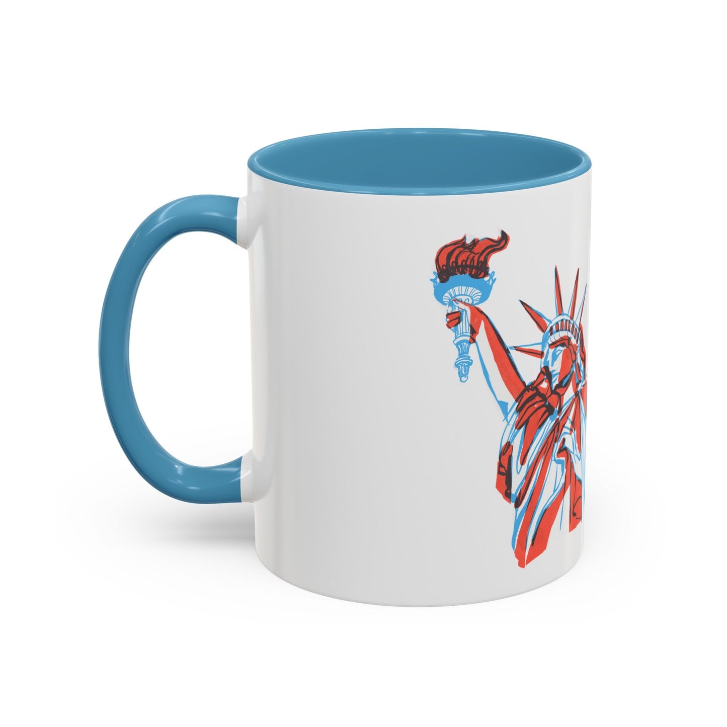 Red, White, And Blue - 4th of July - Lady Liberty - Coffee Mug (11, 15oz)