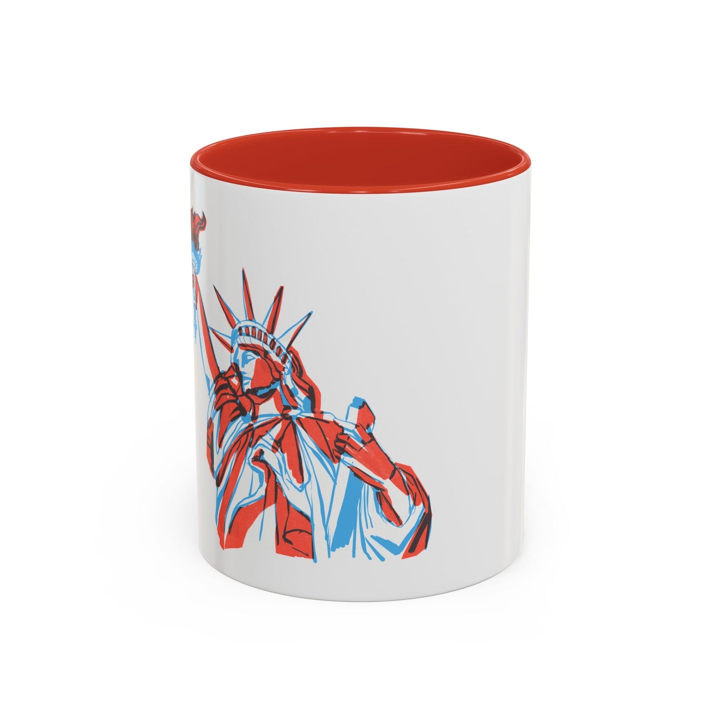 Red, White, And Blue - 4th of July - Lady Liberty - Coffee Mug (11, 15oz)