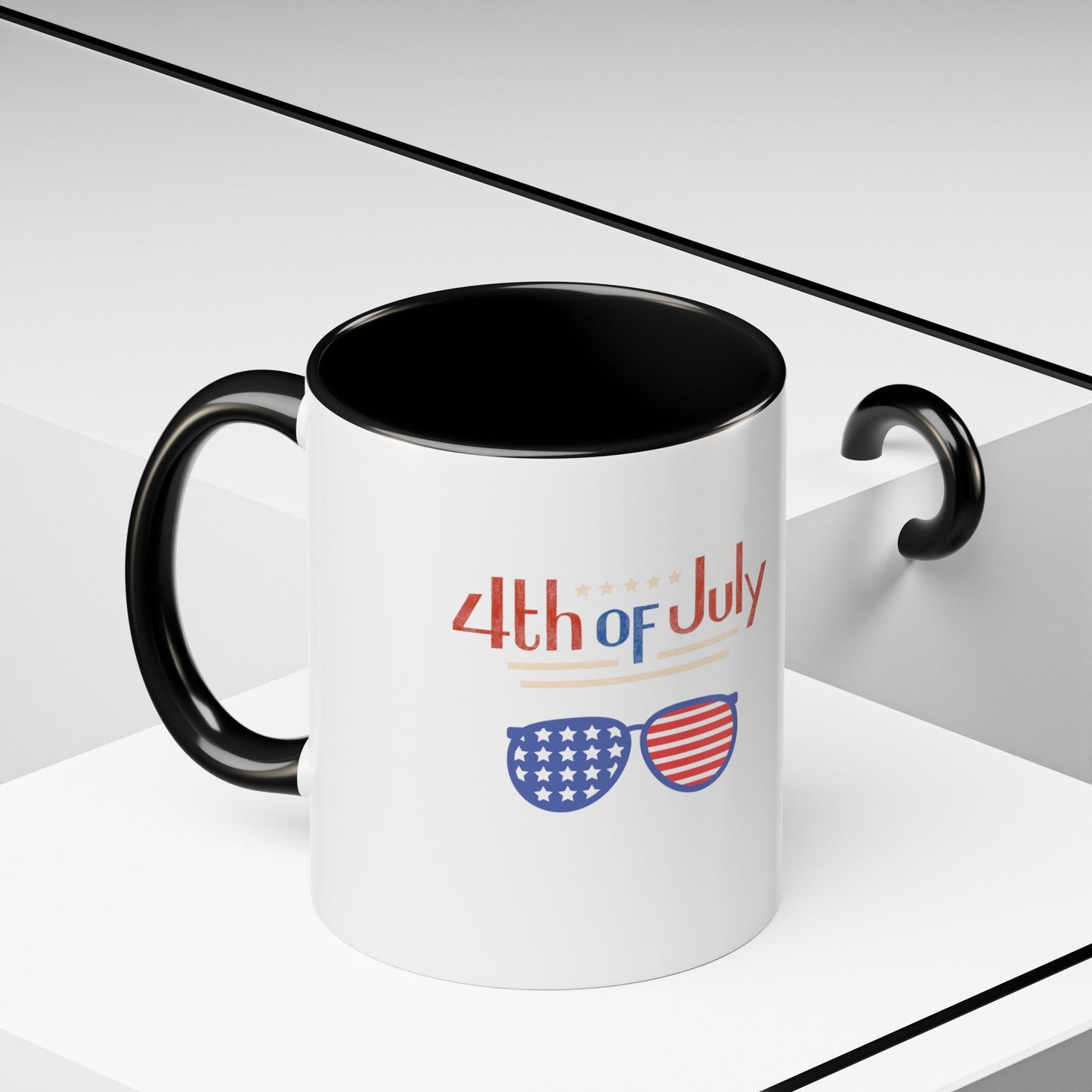 Red, White, And Blue - 4th of July - Sunnies - Coffee Mug (11, 15oz)
