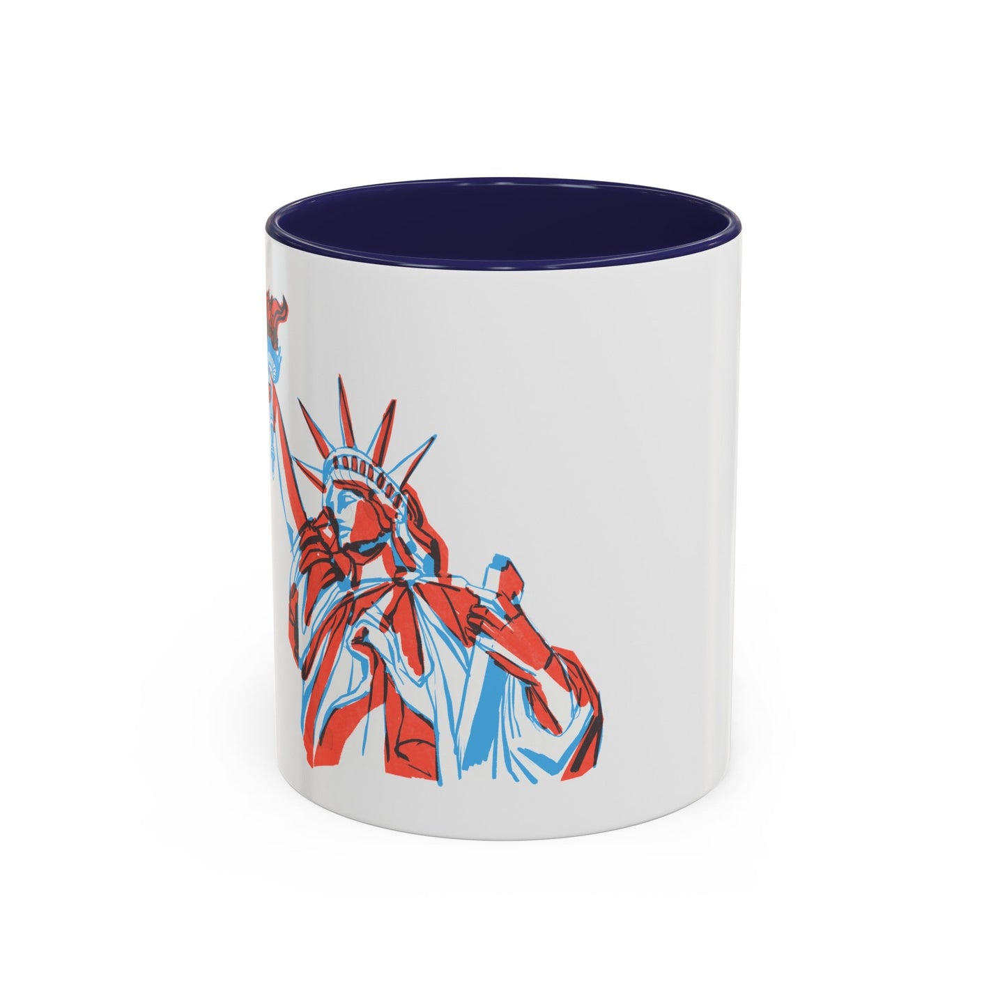 Red, White, And Blue - 4th of July - Lady Liberty - Coffee Mug (11, 15oz)