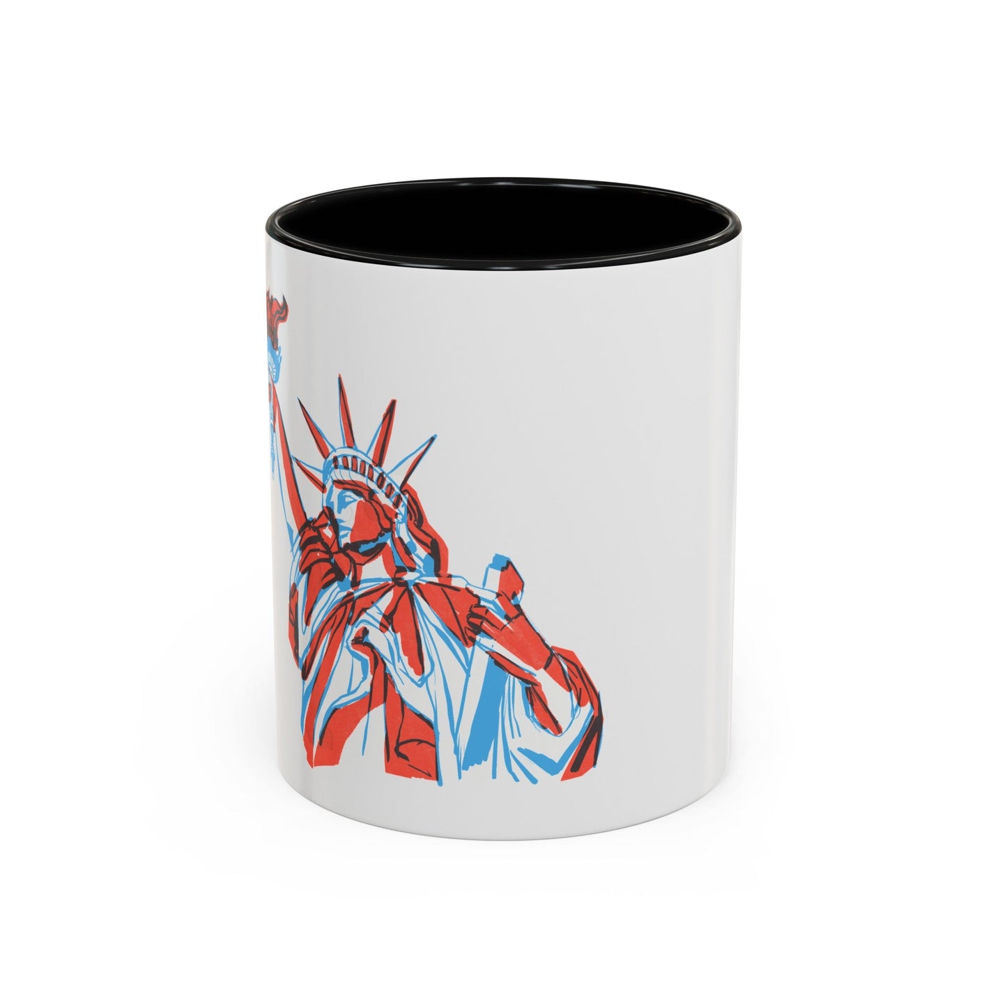 Red, White, And Blue - 4th of July - Lady Liberty - Coffee Mug (11, 15oz)