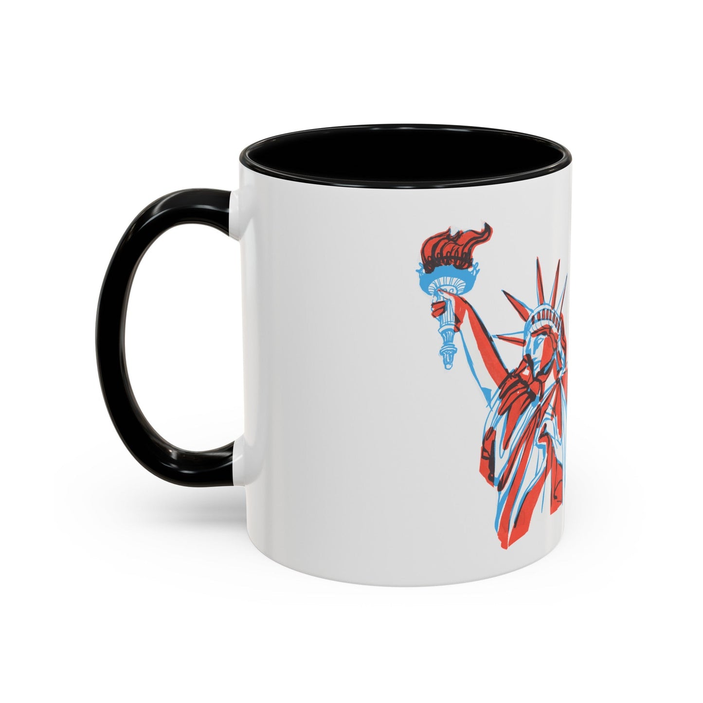 Red, White, And Blue - 4th of July - Lady Liberty - Coffee Mug (11, 15oz)