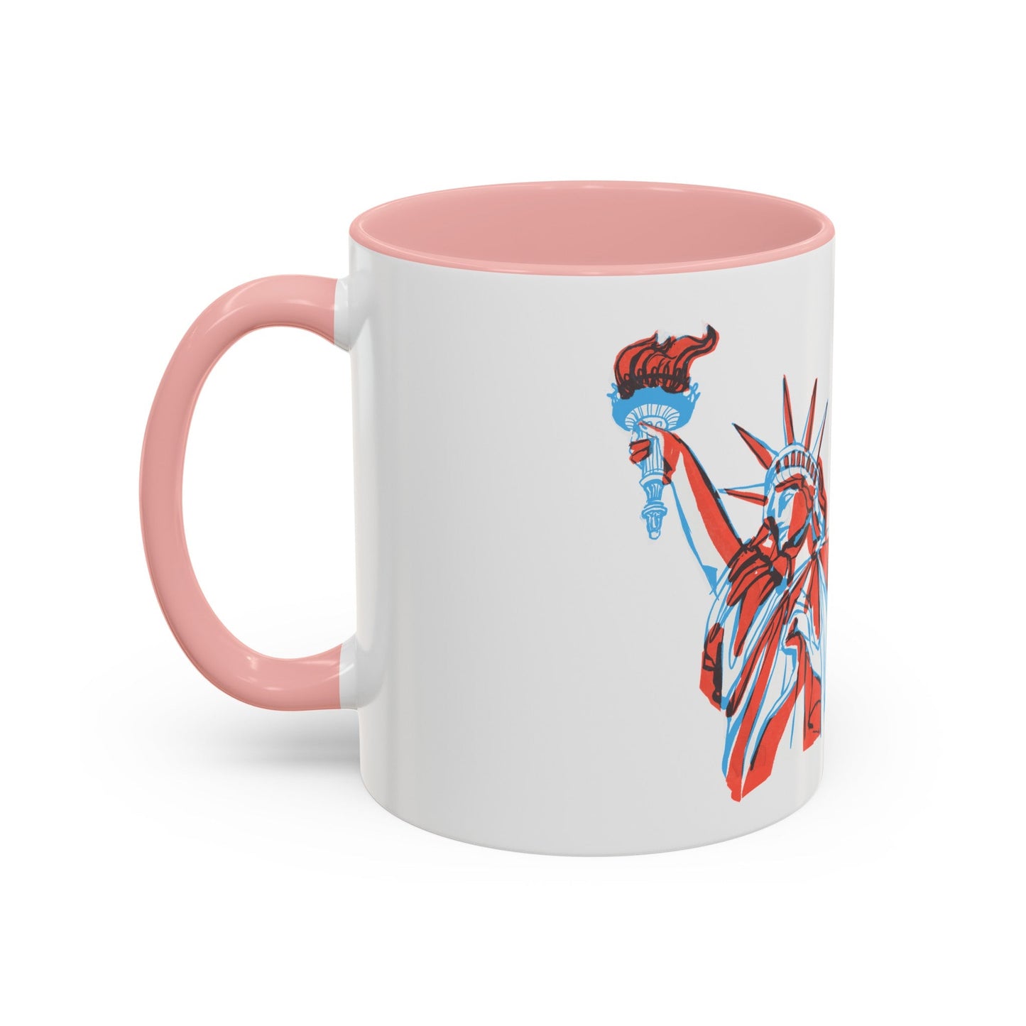 Red, White, And Blue - 4th of July - Lady Liberty - Coffee Mug (11, 15oz)