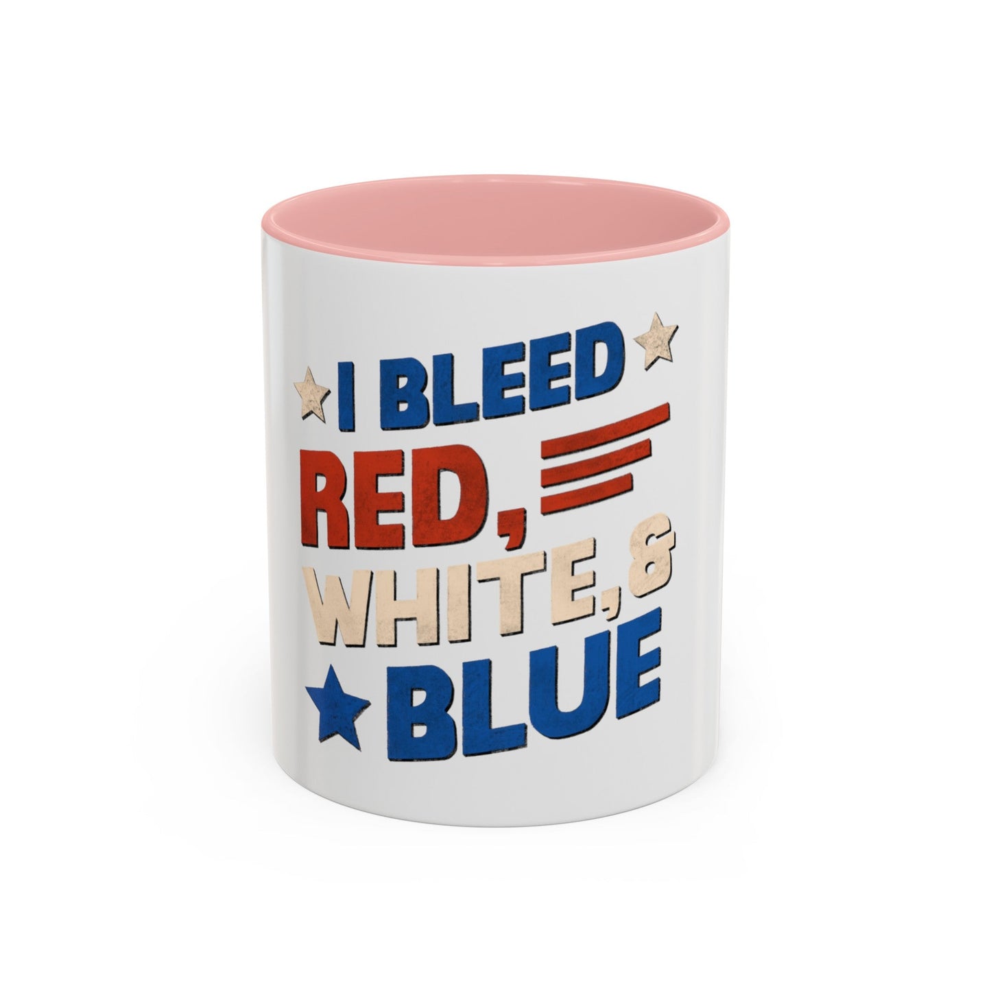 Red, White, And Blue - 4th of July - I Bleed USA - Coffee Mug (11, 15oz)
