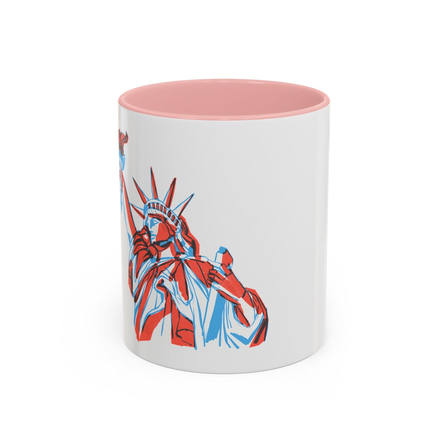 Red, White, And Blue - 4th of July - Lady Liberty - Coffee Mug (11, 15oz)