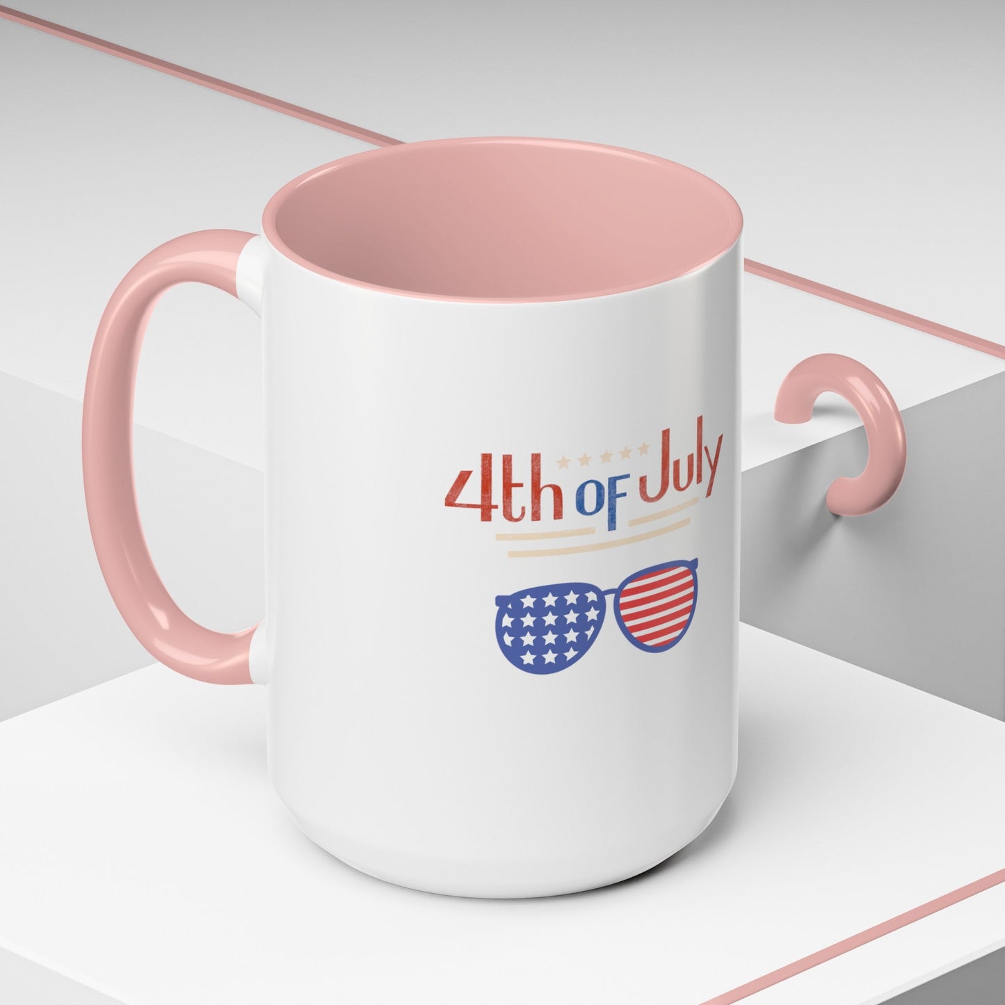 Red, White, And Blue - 4th of July - Sunnies - Coffee Mug (11, 15oz)