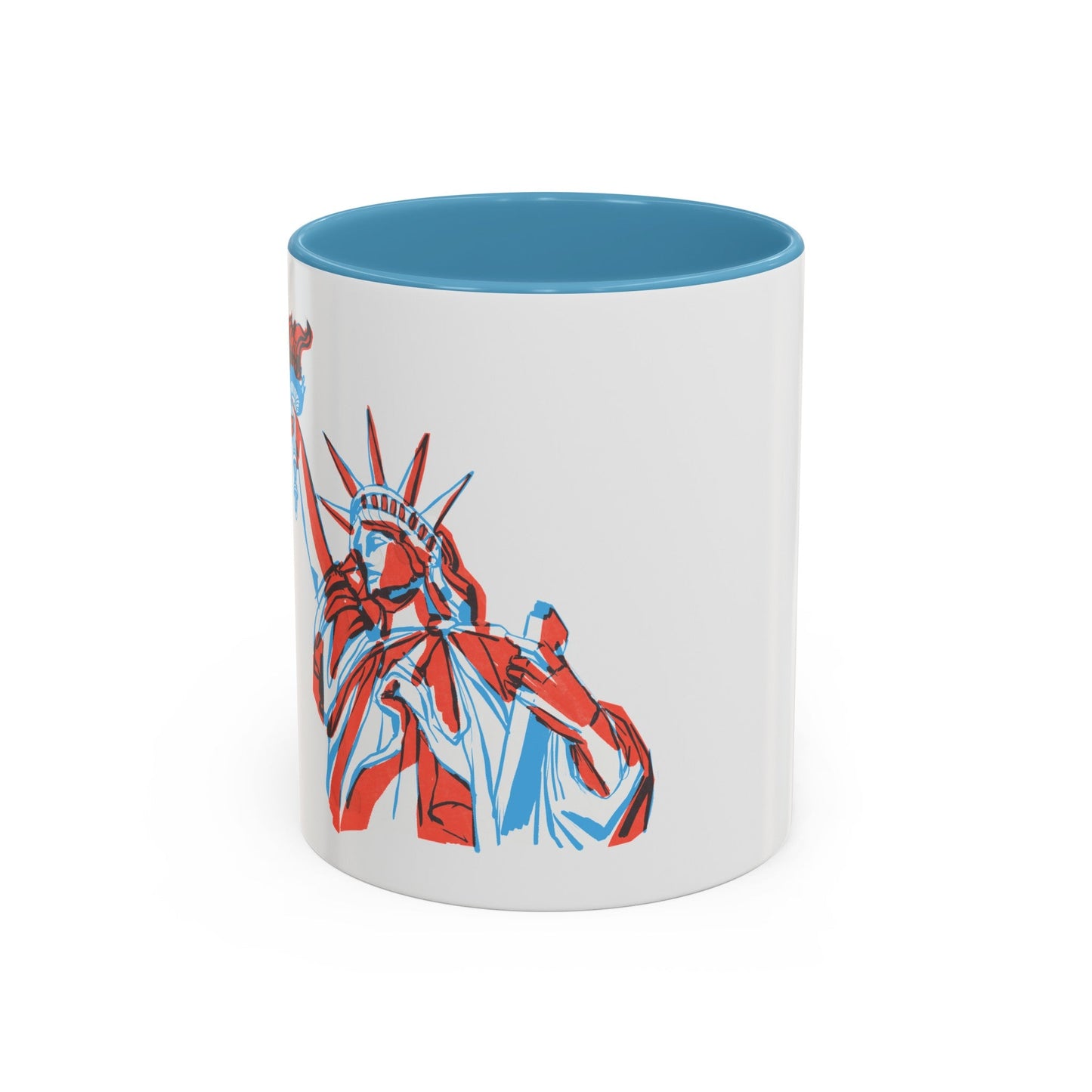 Red, White, And Blue - 4th of July - Lady Liberty - Coffee Mug (11, 15oz)
