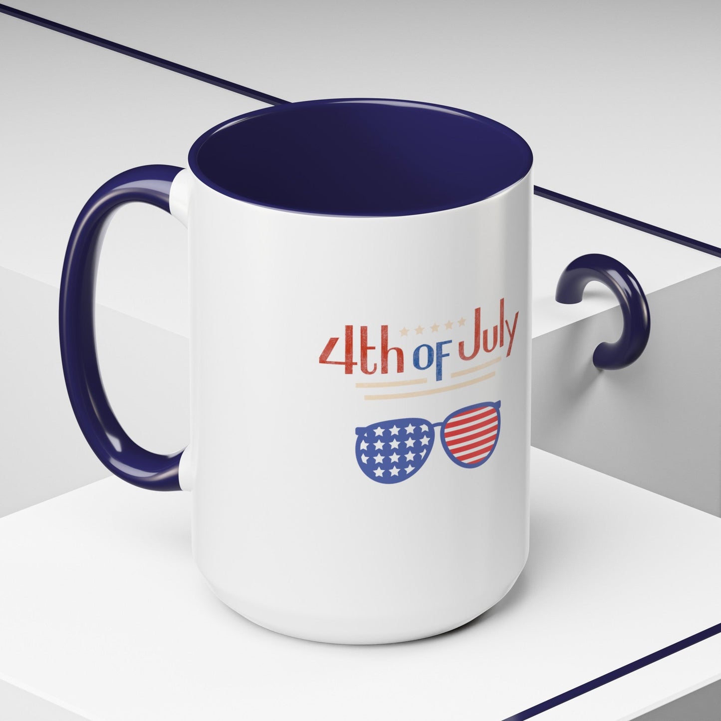 Red, White, And Blue - 4th of July - Sunnies - Coffee Mug (11, 15oz)