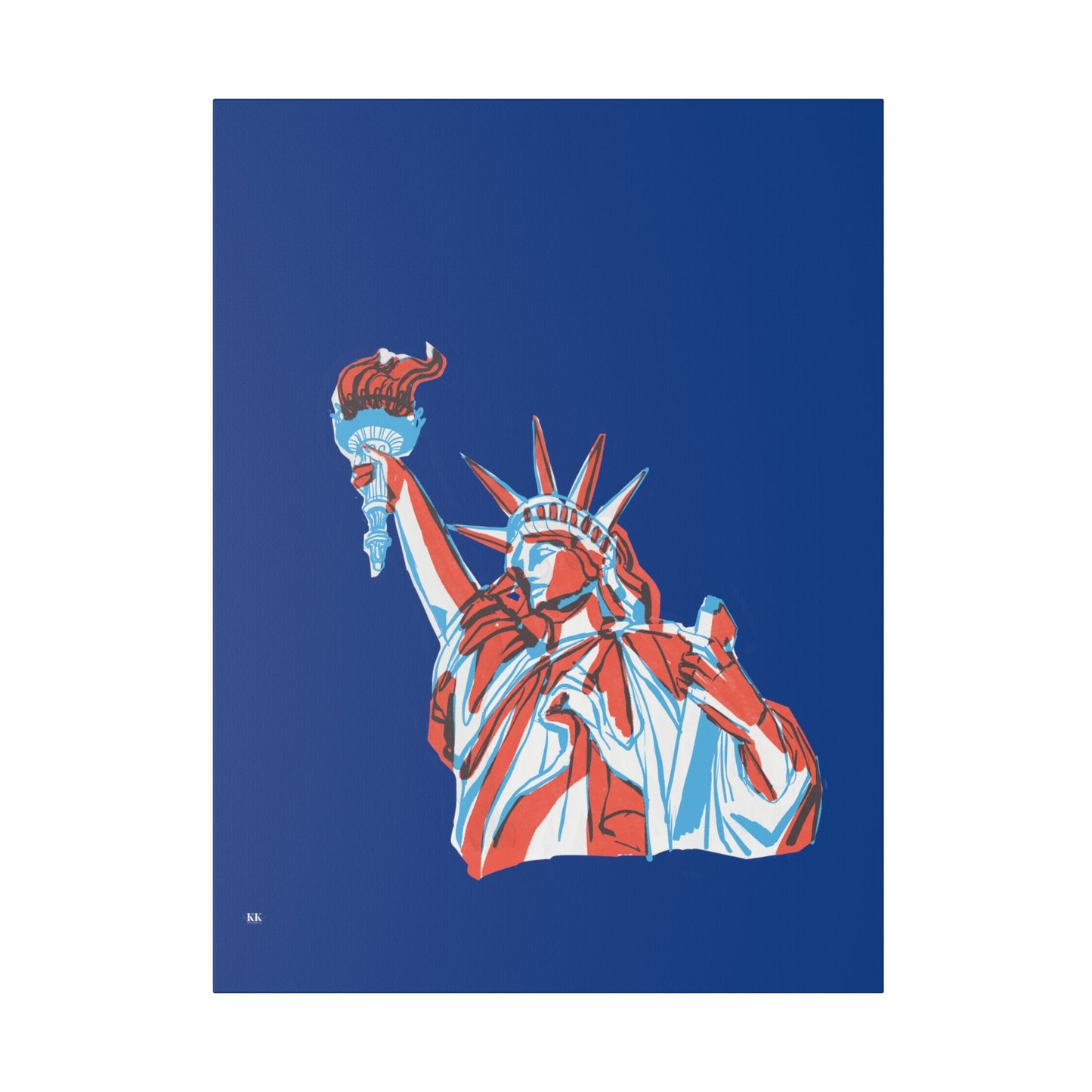 Red, White, And Blue - 4th of July - Lady Liberty - Matte Canvas, Stretched, 0.75"