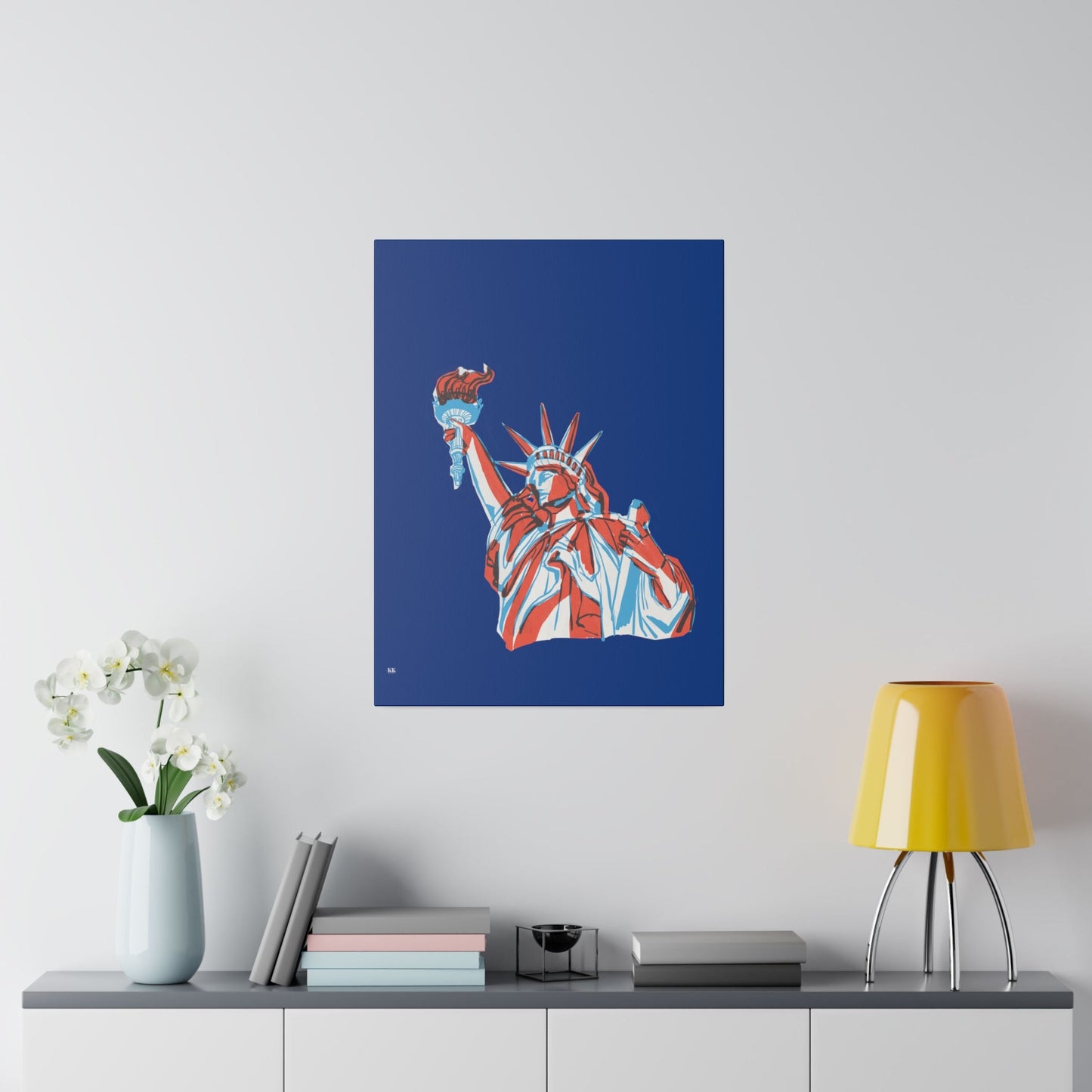 Red, White, And Blue - 4th of July - Lady Liberty - Matte Canvas, Stretched, 0.75"