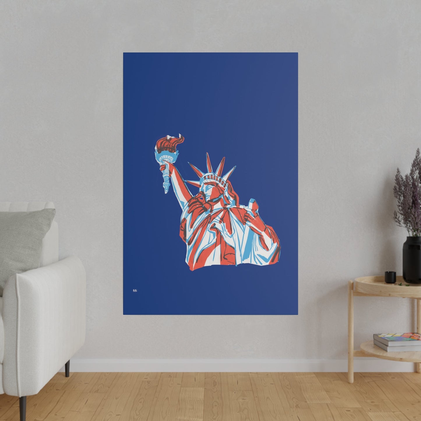 Red, White, And Blue - 4th of July - Lady Liberty - Matte Canvas, Stretched, 0.75"