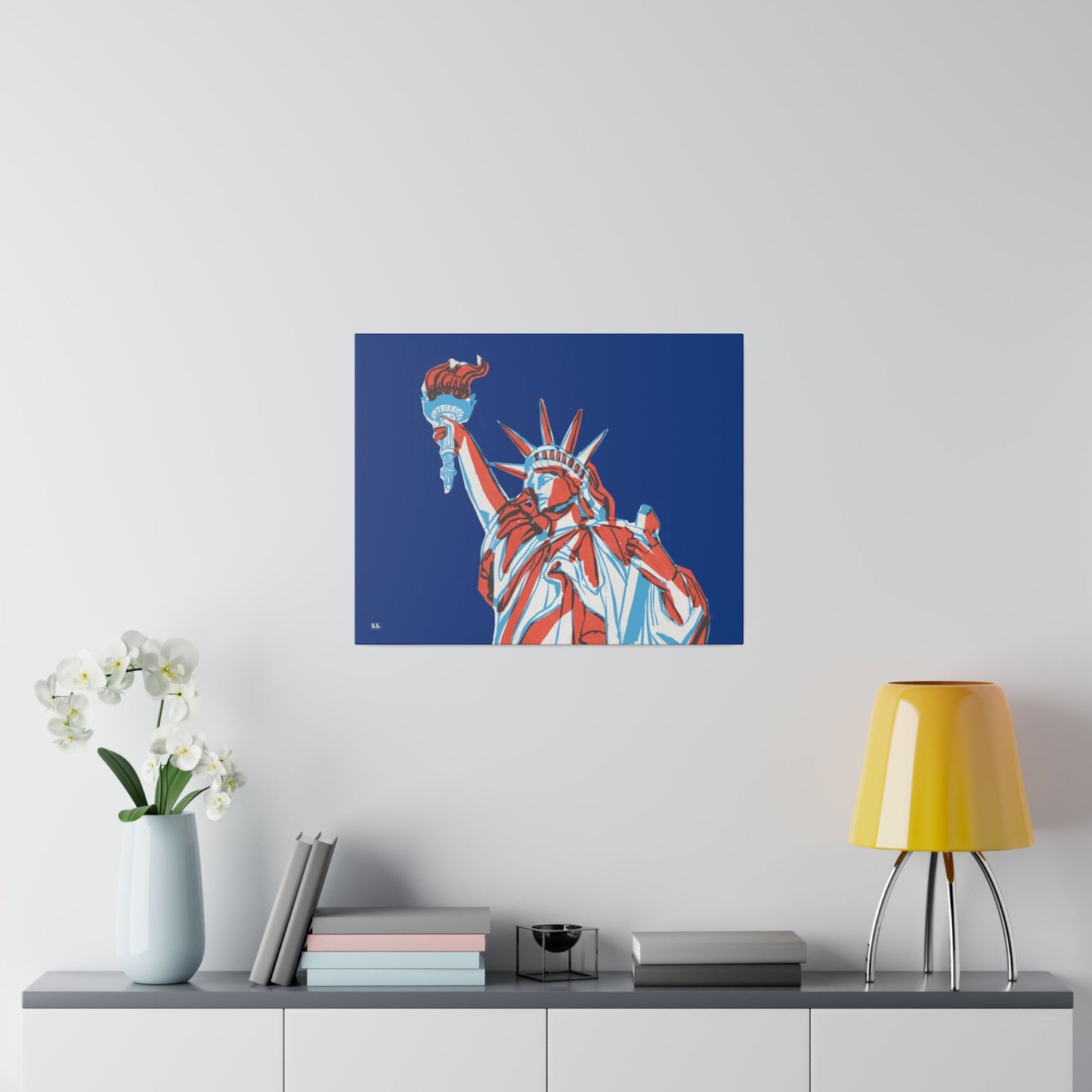 Red, White, And Blue - 4th of July - Lady Liberty - Matte Canvas, Stretched, 0.75"