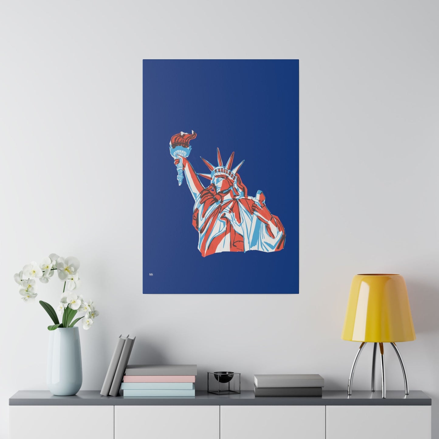 Red, White, And Blue - 4th of July - Lady Liberty - Matte Canvas, Stretched, 0.75"