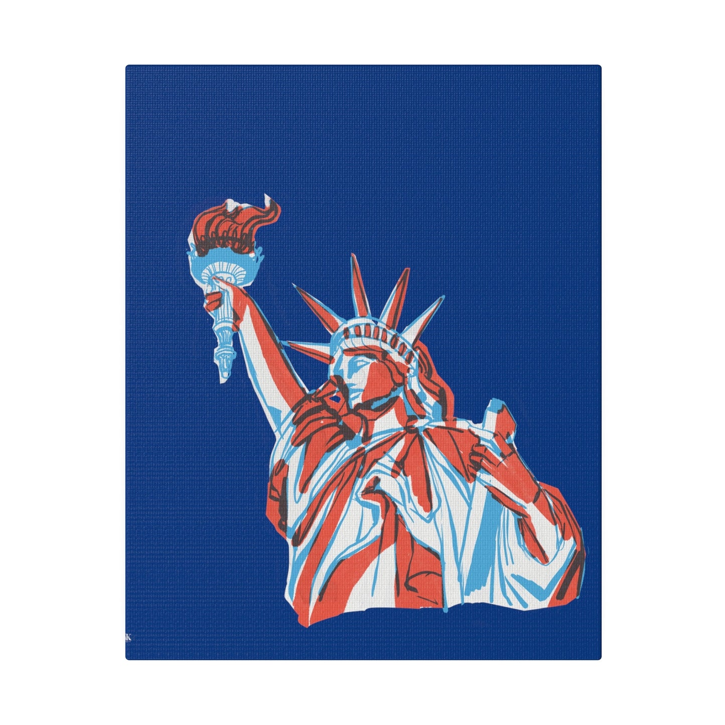 Red, White, And Blue - 4th of July - Lady Liberty - Matte Canvas, Stretched, 0.75"