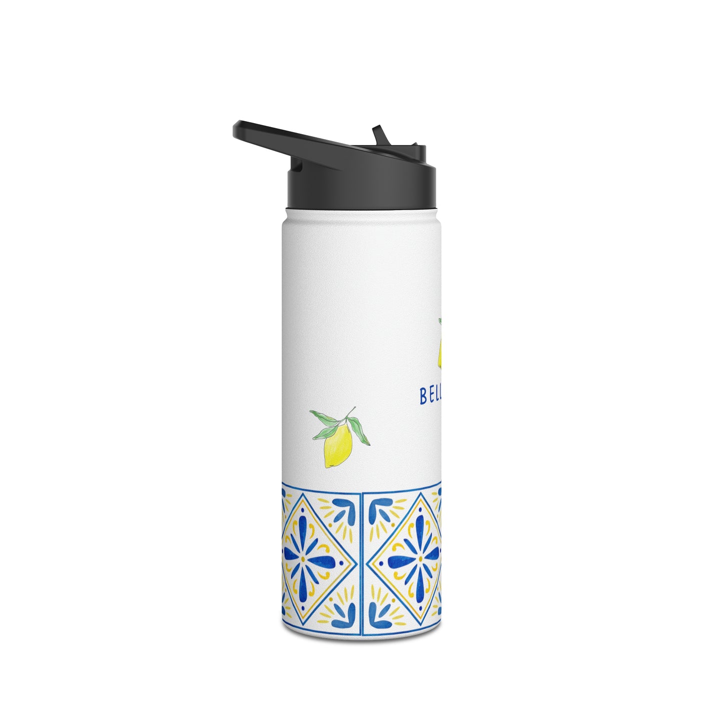 Bella Vita Stainless Steel Water Bottle, Standard Lid