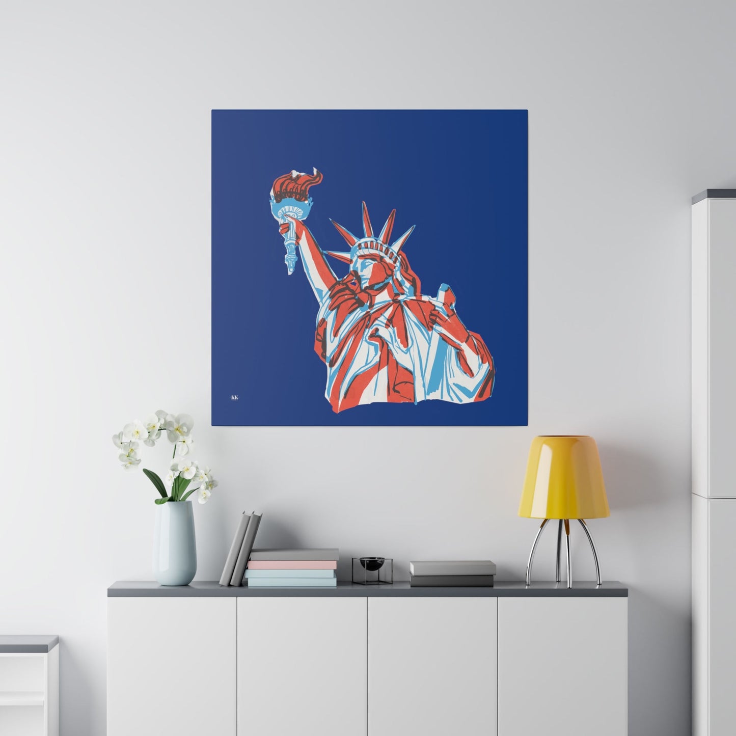 Red, White, And Blue - 4th of July - Lady Liberty - Matte Canvas, Stretched, 0.75"