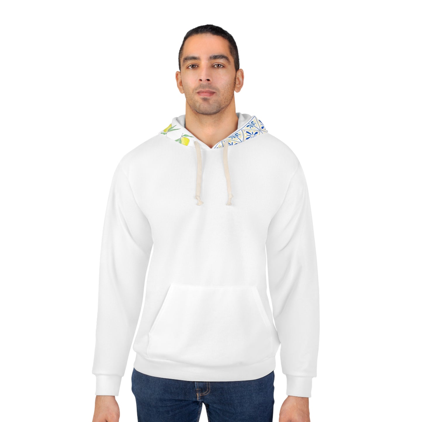 Bella Vita - Lemon and Tile Unisex Pullover Hoodie (AOP)