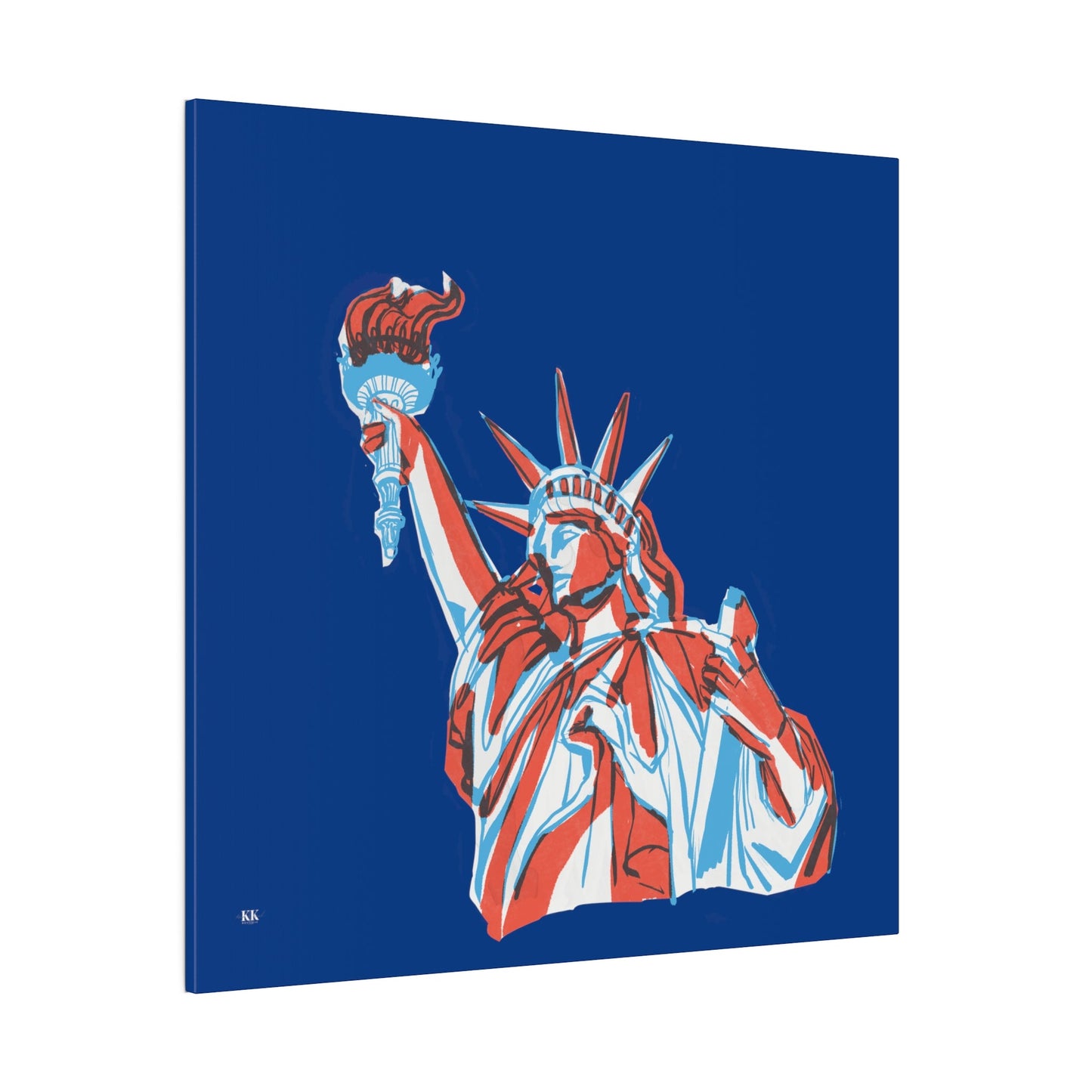 Red, White, And Blue - 4th of July - Lady Liberty - Matte Canvas, Stretched, 0.75"