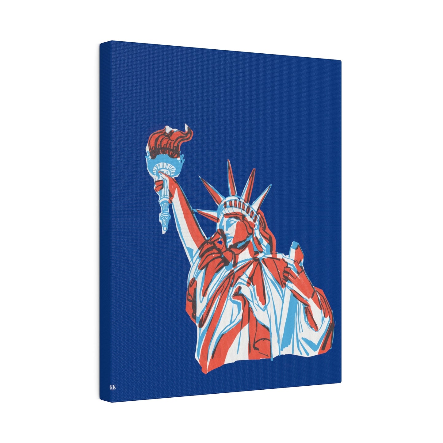 Red, White, And Blue - 4th of July - Lady Liberty - Matte Canvas, Stretched, 0.75"