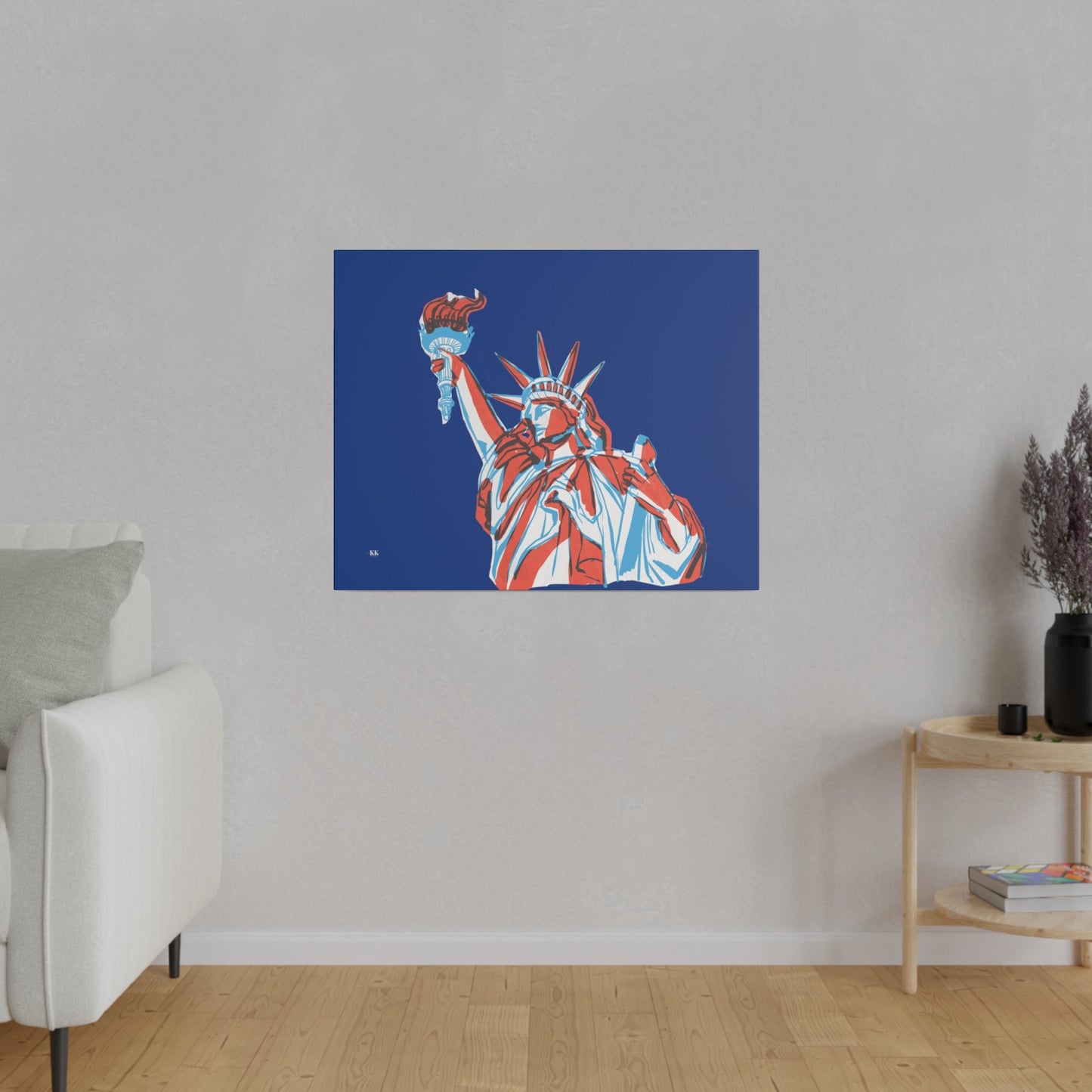 Red, White, And Blue - 4th of July - Lady Liberty - Matte Canvas, Stretched, 0.75"