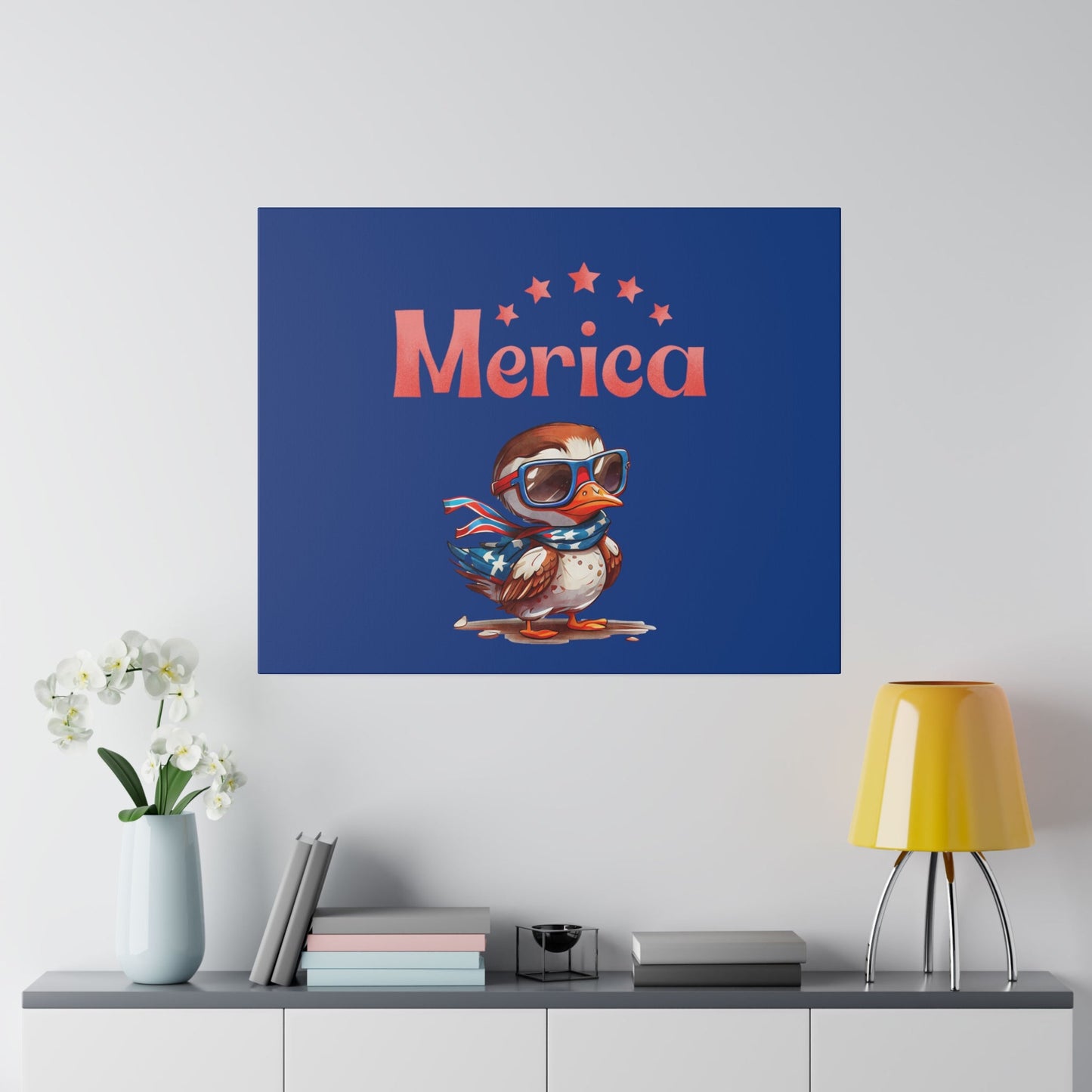 Red, White, And Blue - 4th of July - Merica Flyin Eagle Canvas, Stretched, 0.75"