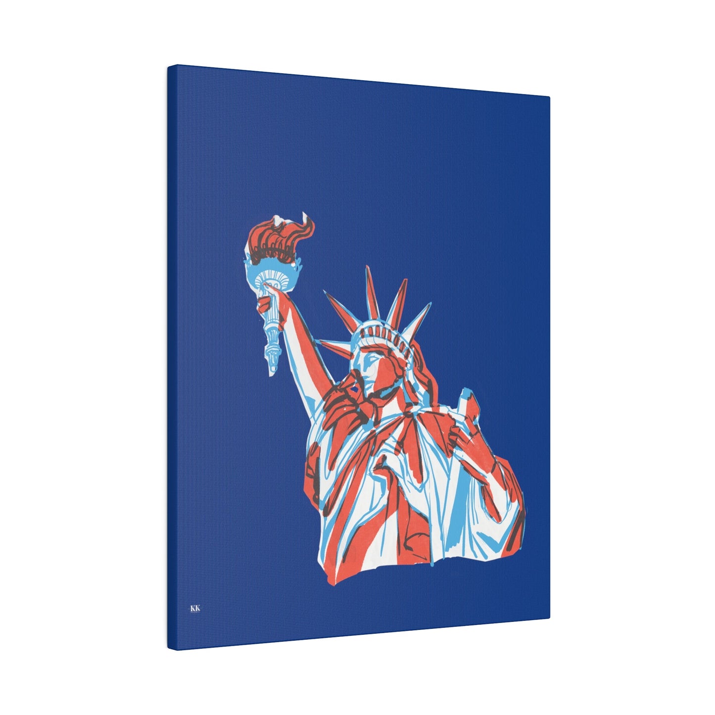 Red, White, And Blue - 4th of July - Lady Liberty - Matte Canvas, Stretched, 0.75"