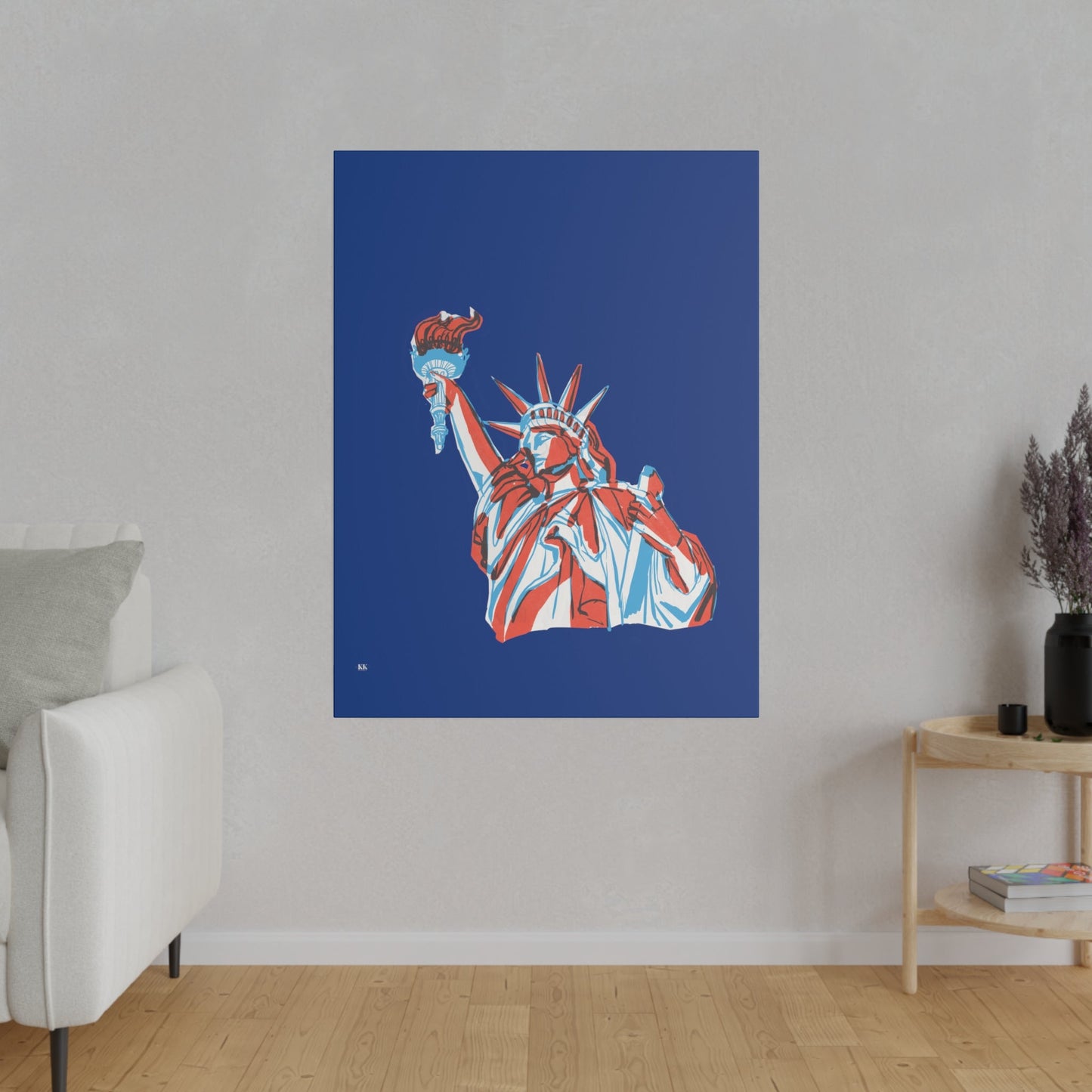 Red, White, And Blue - 4th of July - Lady Liberty - Matte Canvas, Stretched, 0.75"