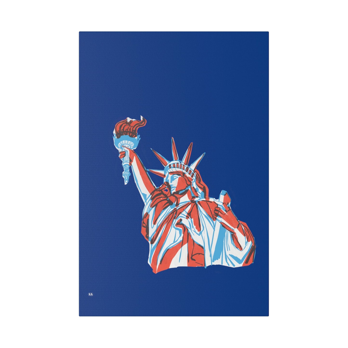 Red, White, And Blue - 4th of July - Lady Liberty - Matte Canvas, Stretched, 0.75"