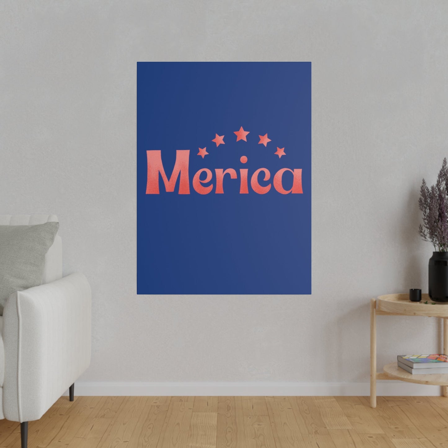 Red, White, And Blue - 4th of July - Merica - Matte Canvas, Stretched, 0.75"