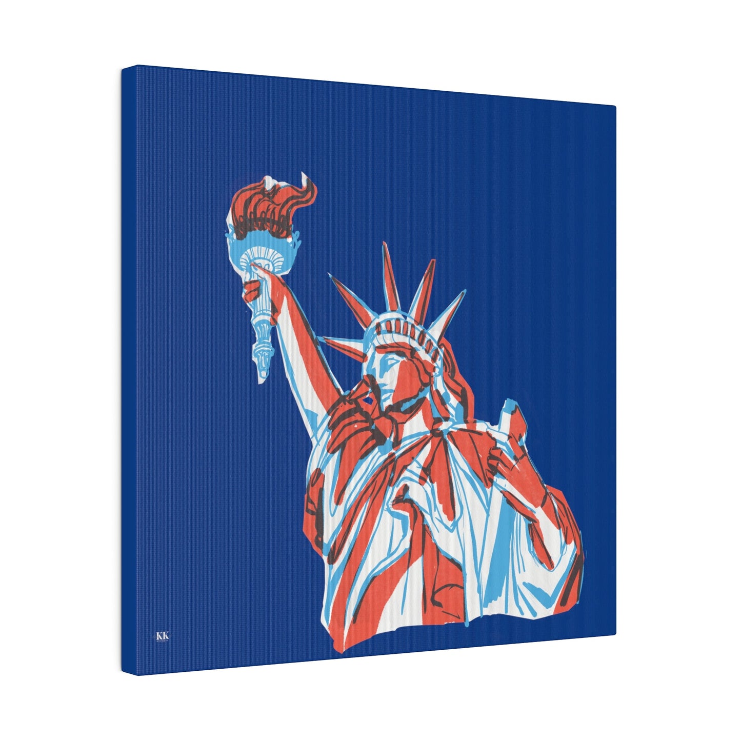 Red, White, And Blue - 4th of July - Lady Liberty - Matte Canvas, Stretched, 0.75"