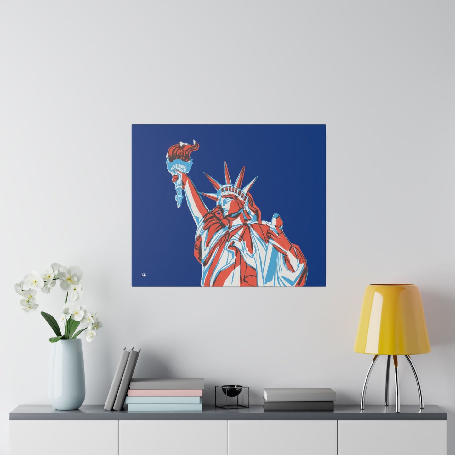 Red, White, And Blue - 4th of July - Lady Liberty - Matte Canvas, Stretched, 0.75"