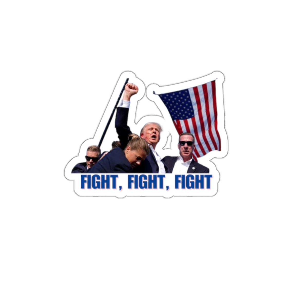 FIGHT FIGHT FIGHT - Kiss-Cut Stickers