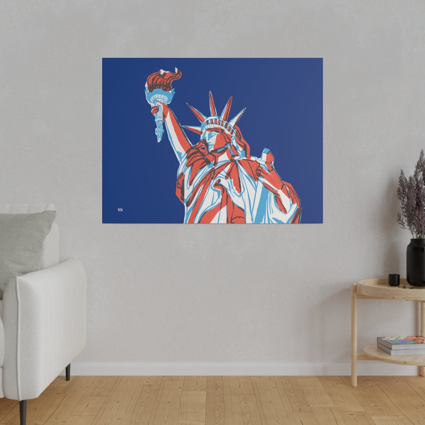 Red, White, And Blue - 4th of July - Lady Liberty - Matte Canvas, Stretched, 0.75"