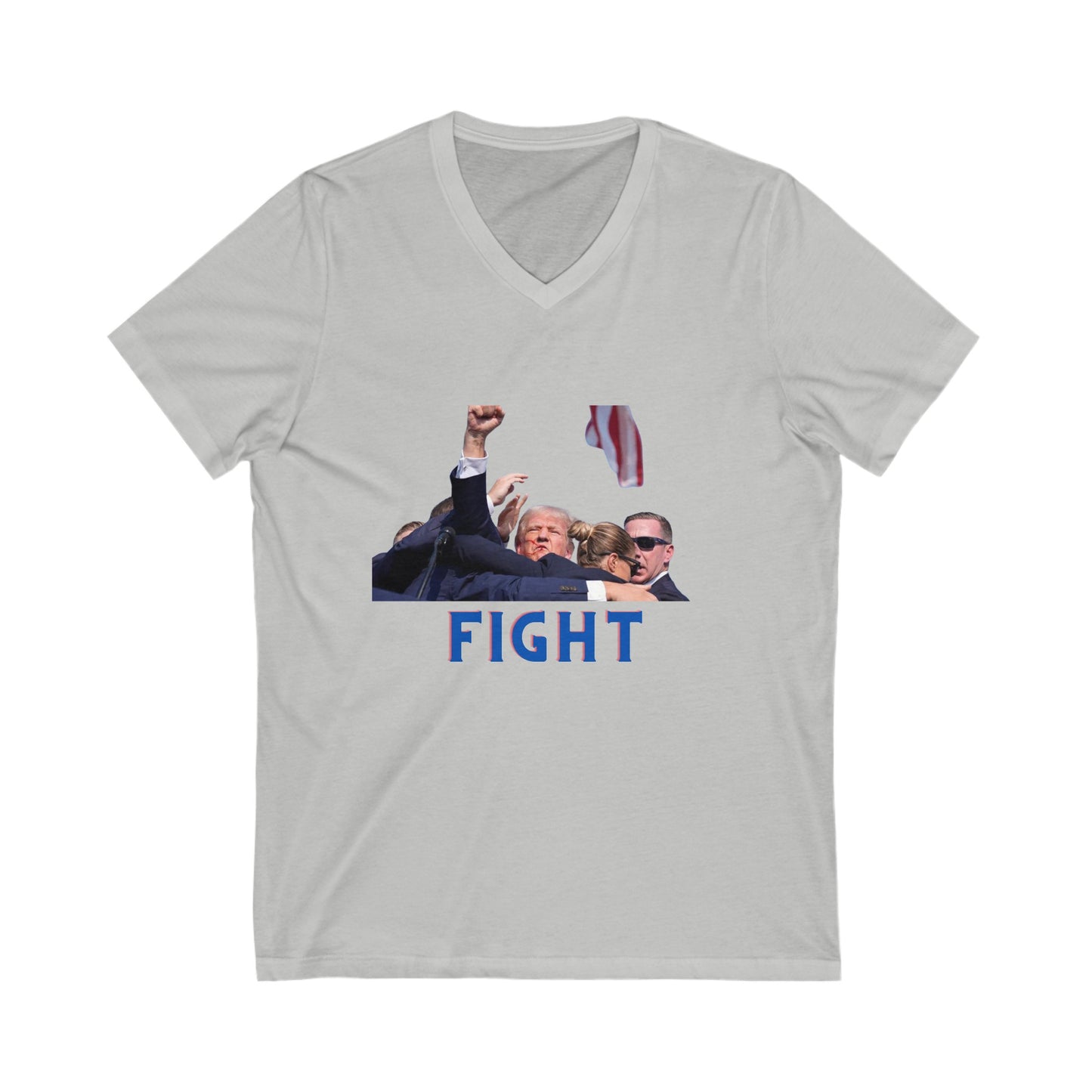 FIGHT - Trump Unisex Jersey Short Sleeve V-Neck Tee