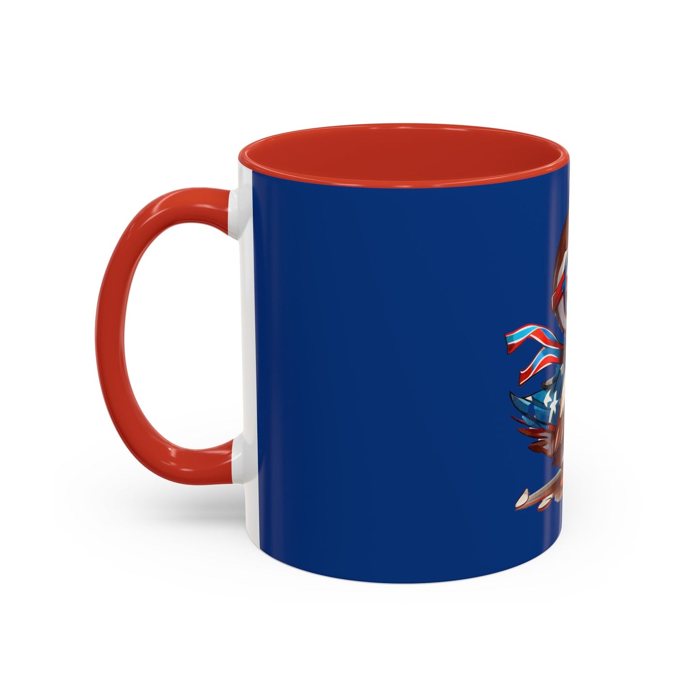 Red, White, And Blue - 4th of July - Flyin Eagle - Coffee Mug (11, 15oz)