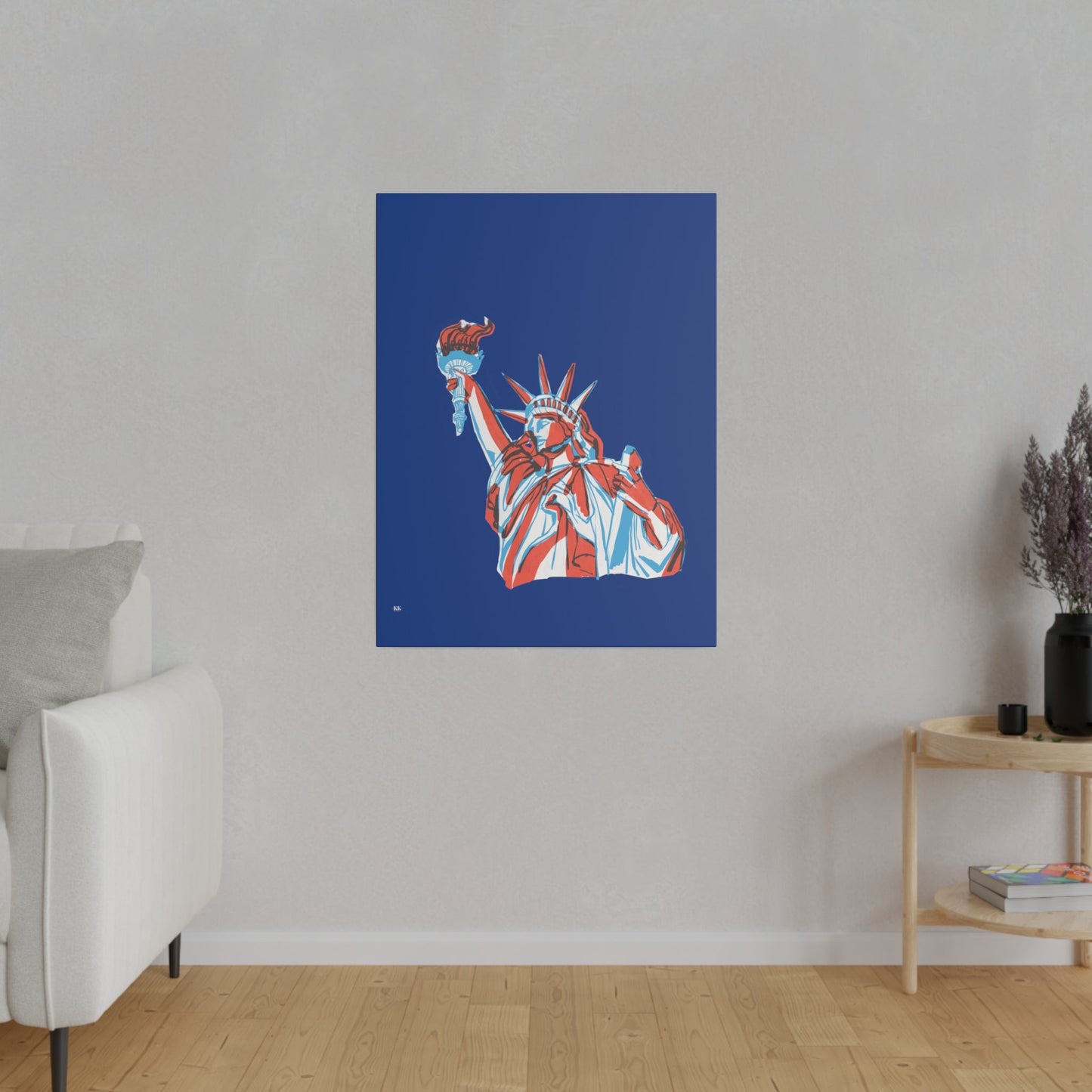 Red, White, And Blue - 4th of July - Lady Liberty - Matte Canvas, Stretched, 0.75"