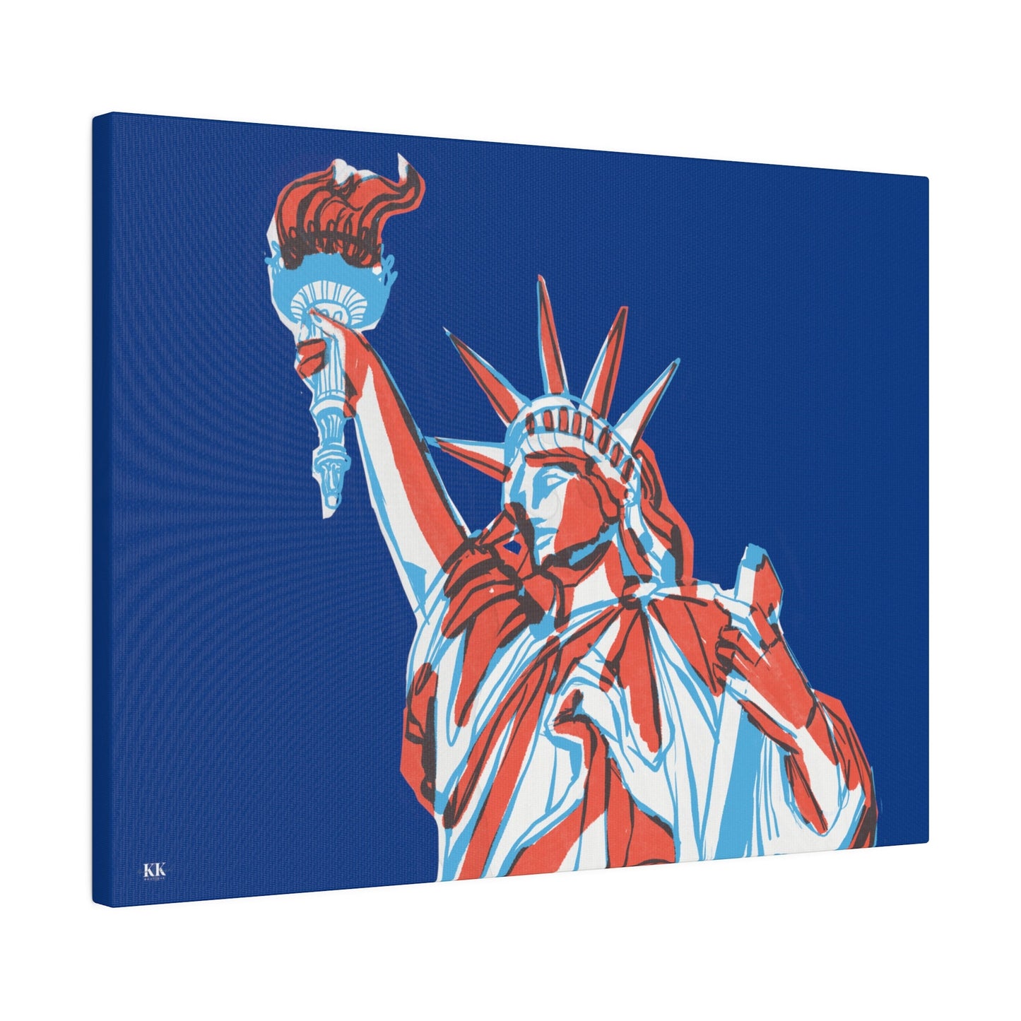 Red, White, And Blue - 4th of July - Lady Liberty - Matte Canvas, Stretched, 0.75"