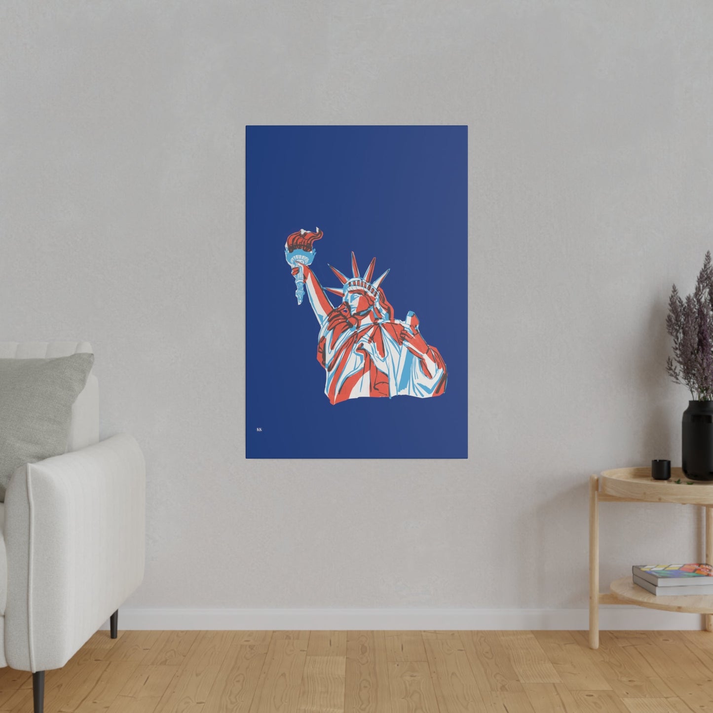 Red, White, And Blue - 4th of July - Lady Liberty - Matte Canvas, Stretched, 0.75"