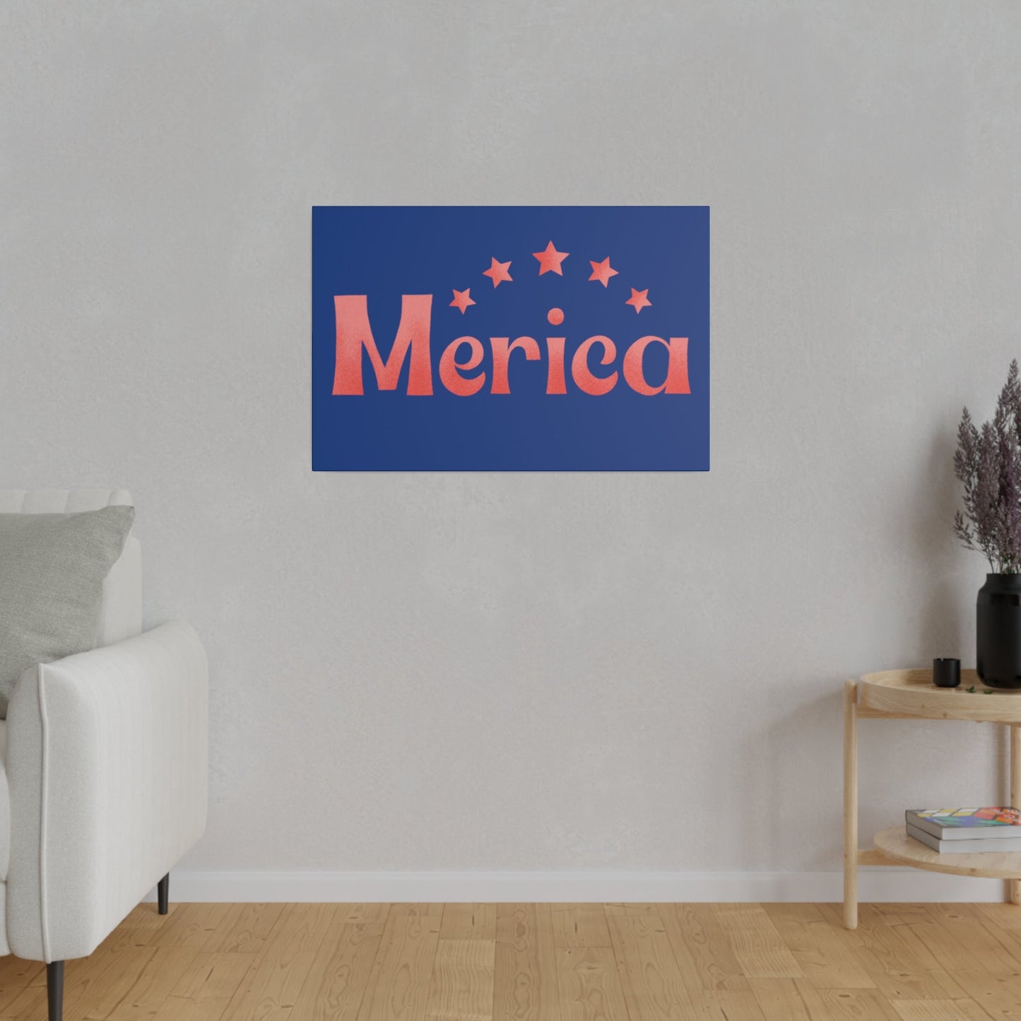 Red, White, And Blue - 4th of July - Merica - Matte Canvas, Stretched, 0.75"