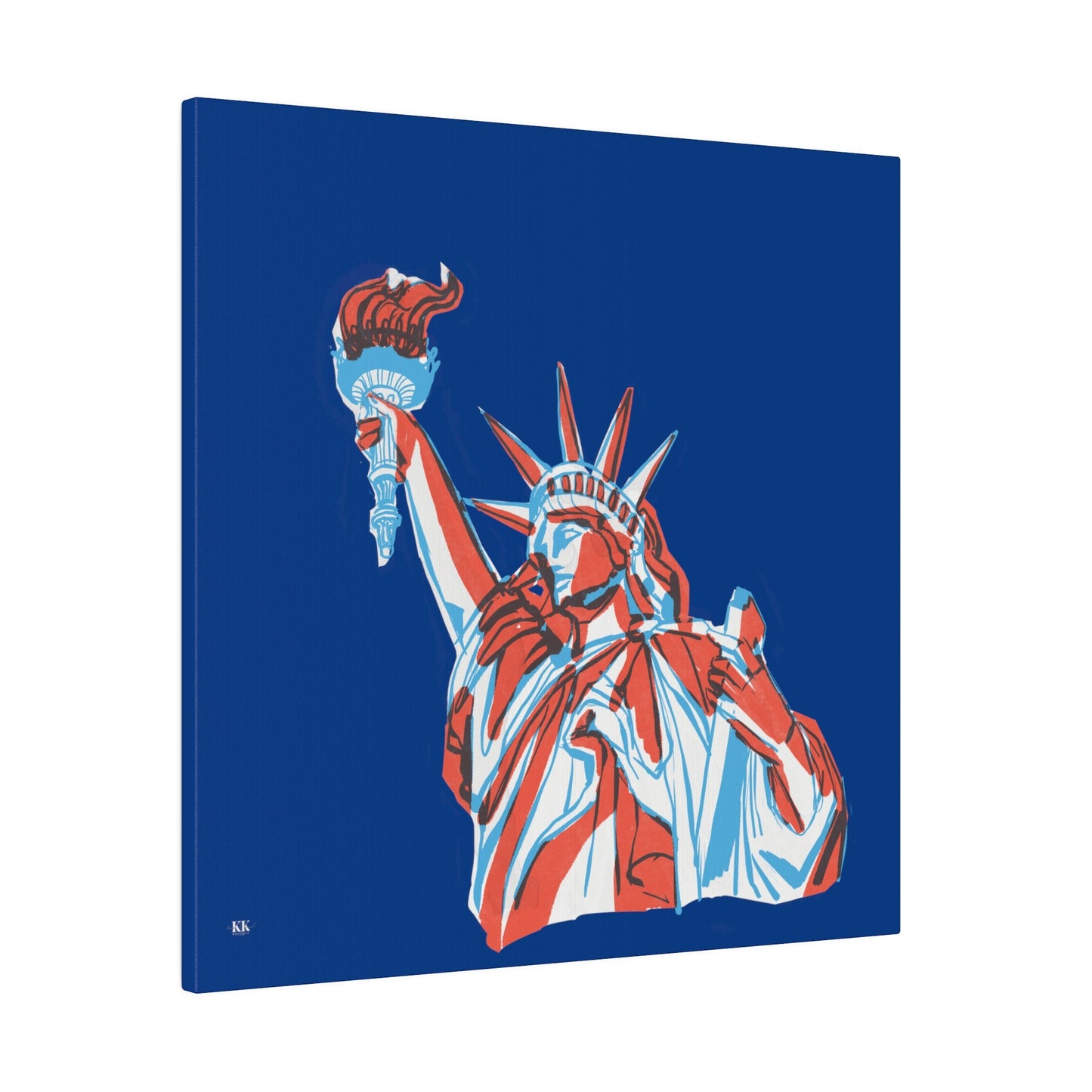 Red, White, And Blue - 4th of July - Lady Liberty - Matte Canvas, Stretched, 0.75"