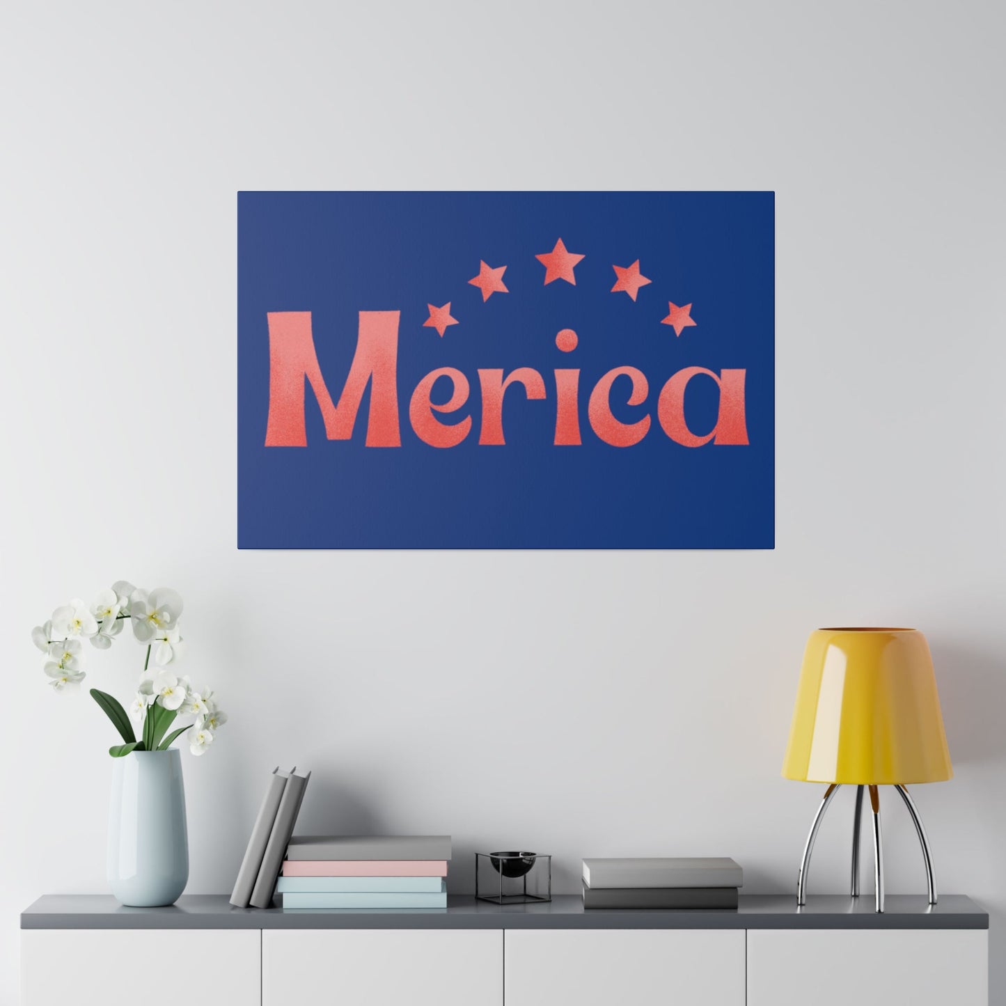 Red, White, And Blue - 4th of July - Merica - Matte Canvas, Stretched, 0.75"