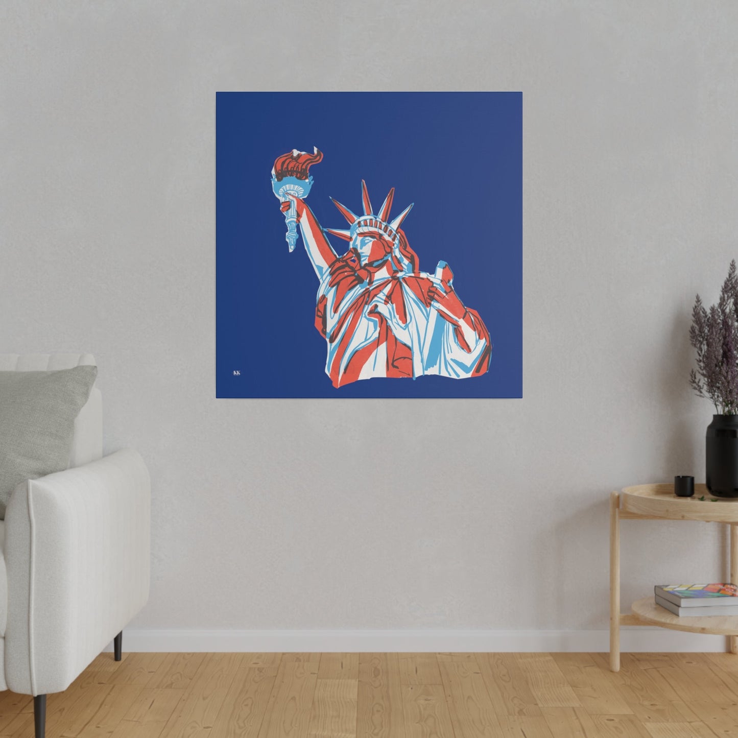 Red, White, And Blue - 4th of July - Lady Liberty - Matte Canvas, Stretched, 0.75"