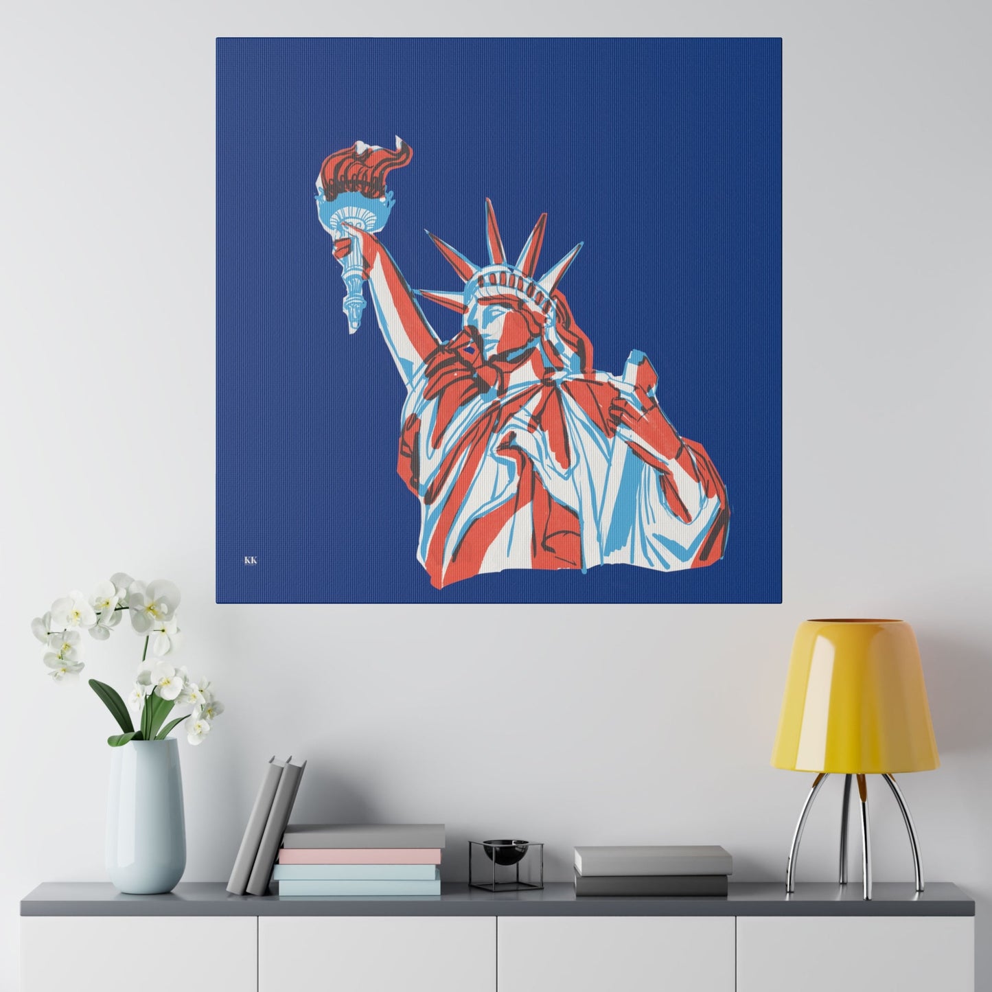 Red, White, And Blue - 4th of July - Lady Liberty - Matte Canvas, Stretched, 0.75"