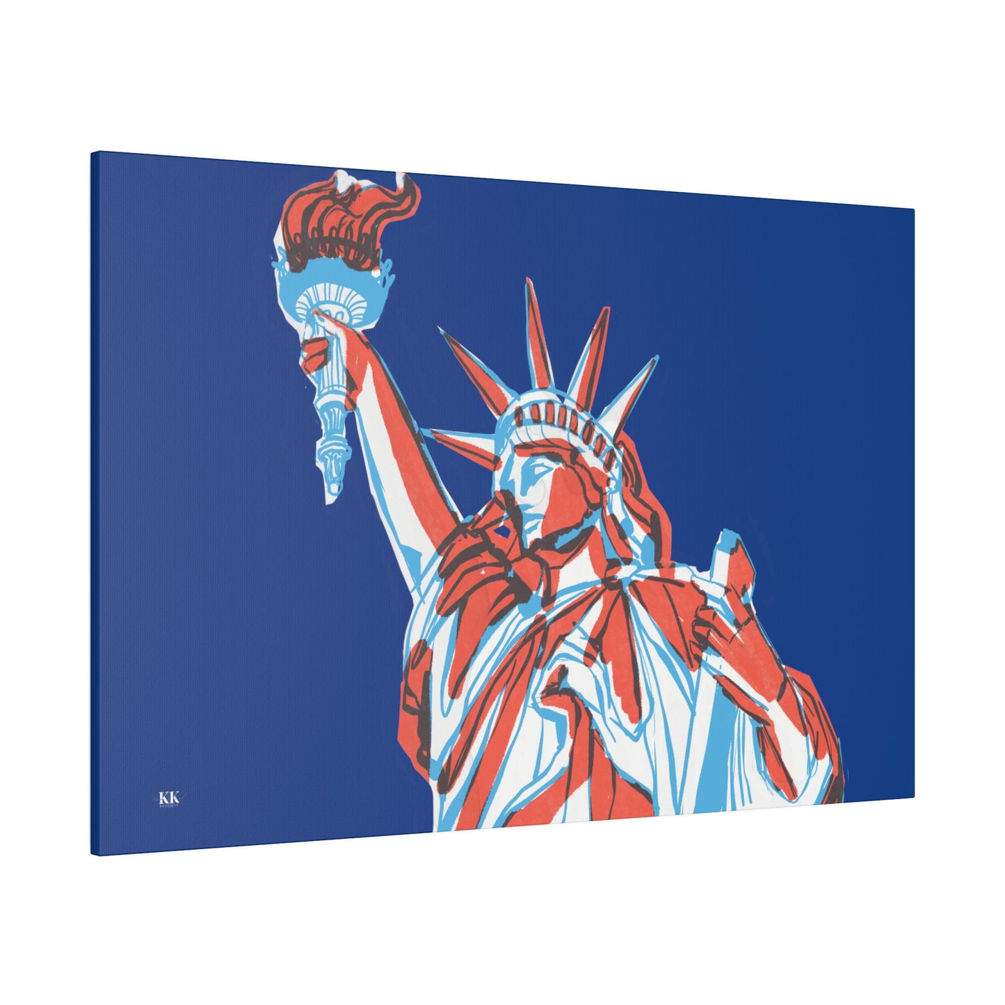 Red, White, And Blue - 4th of July - Lady Liberty - Matte Canvas, Stretched, 0.75"