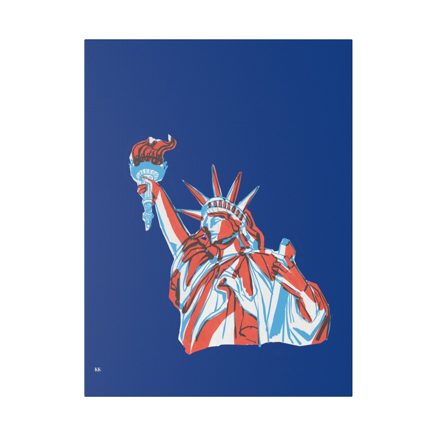 Red, White, And Blue - 4th of July - Lady Liberty - Matte Canvas, Stretched, 0.75"