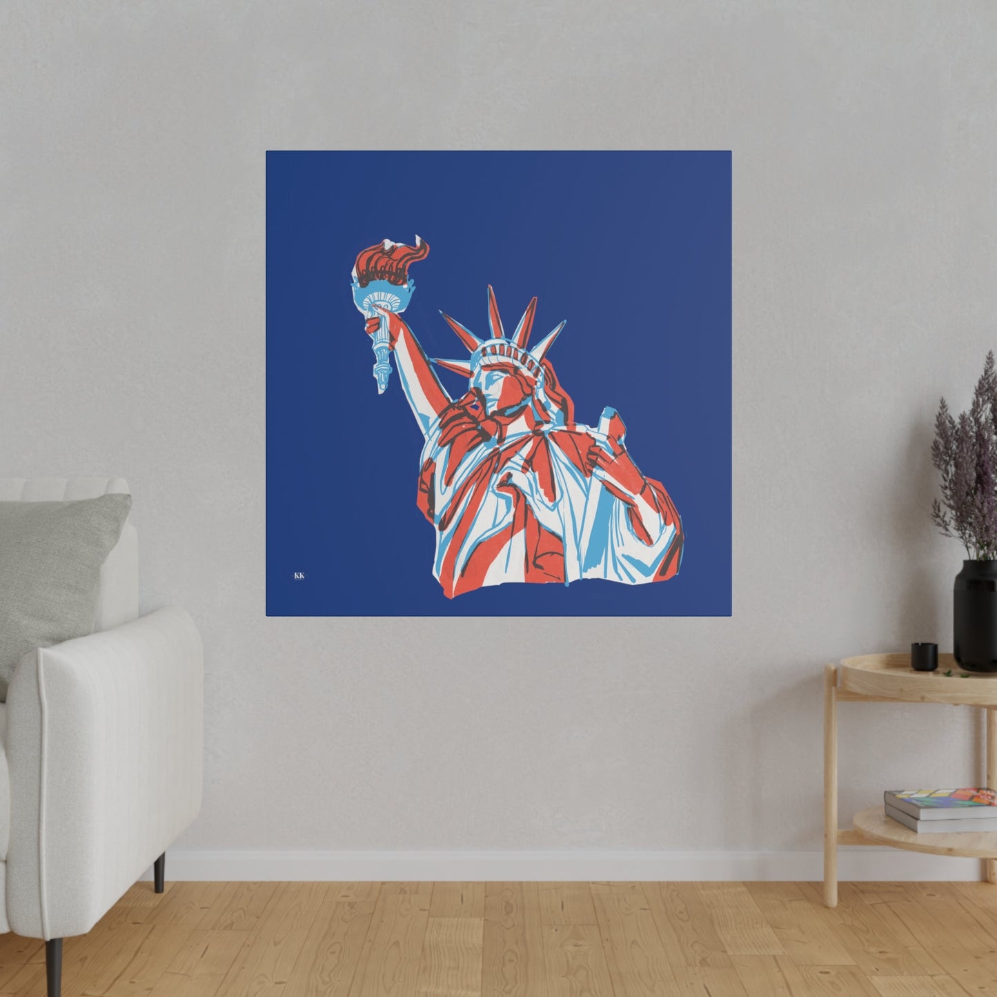 Red, White, And Blue - 4th of July - Lady Liberty - Matte Canvas, Stretched, 0.75"